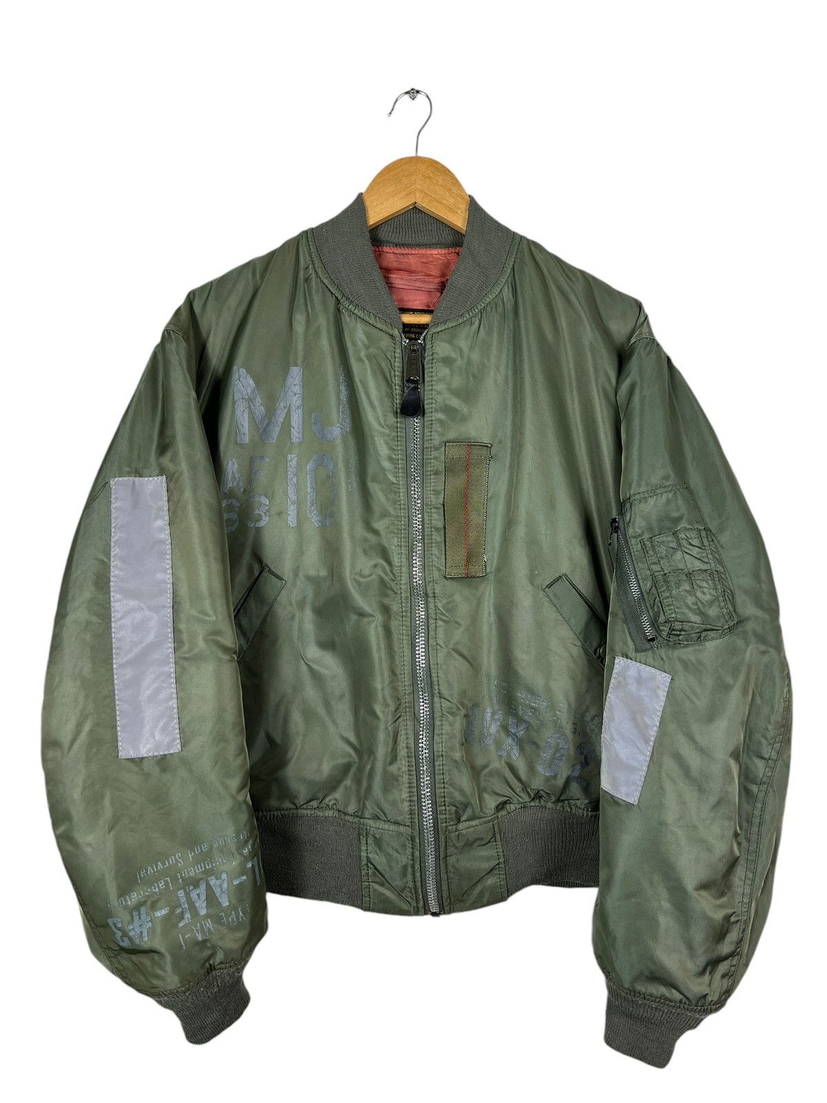 🔥 VINTAGE AVIREX MA-1 REVERSIBLE BOMBER JACKET MADE IN USA