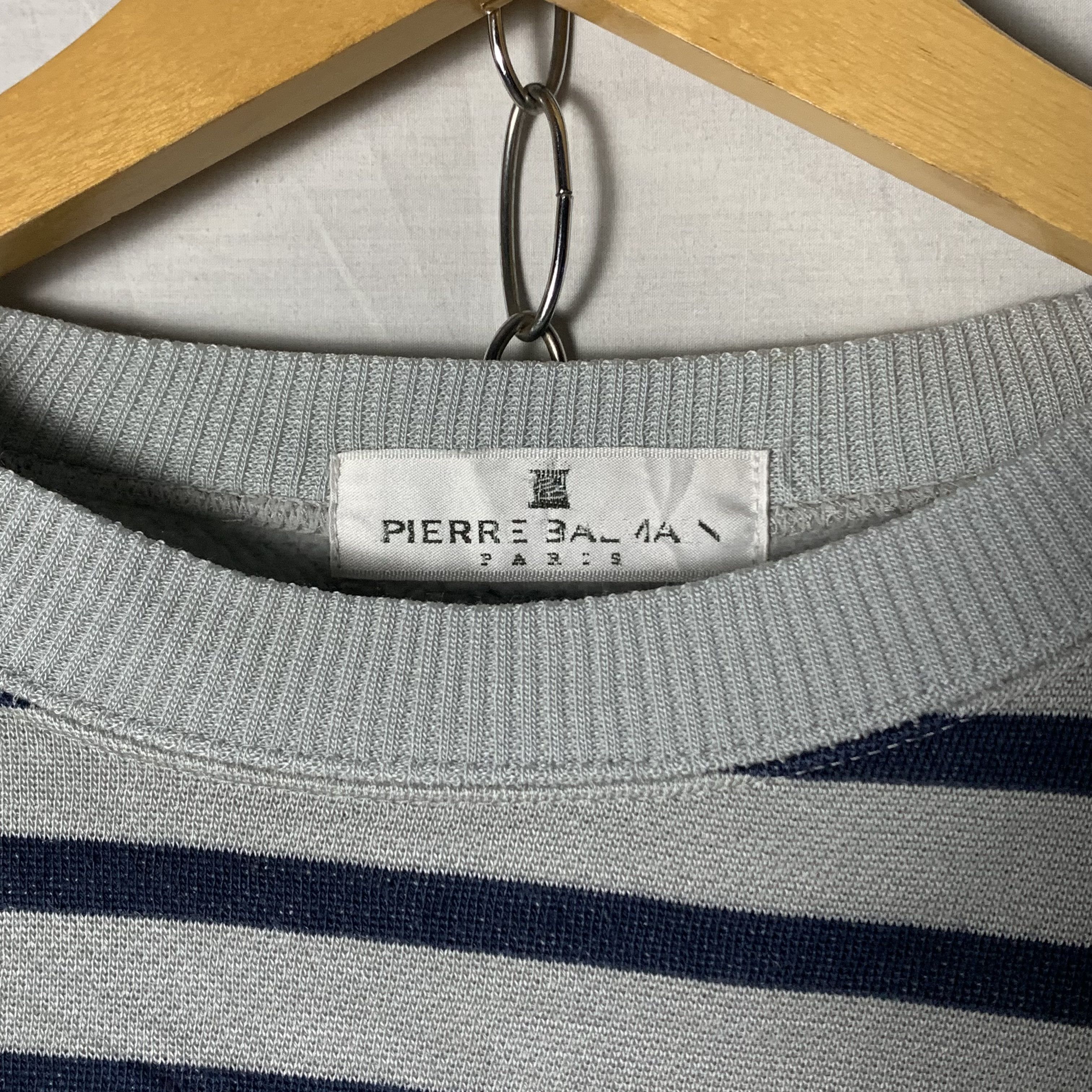 Pierre Balmain Vintage Pierre Balmain Paris Striped Sweatshirt Crewneck Size US M / EU 48-50 / 2 - 5 Thumbnail