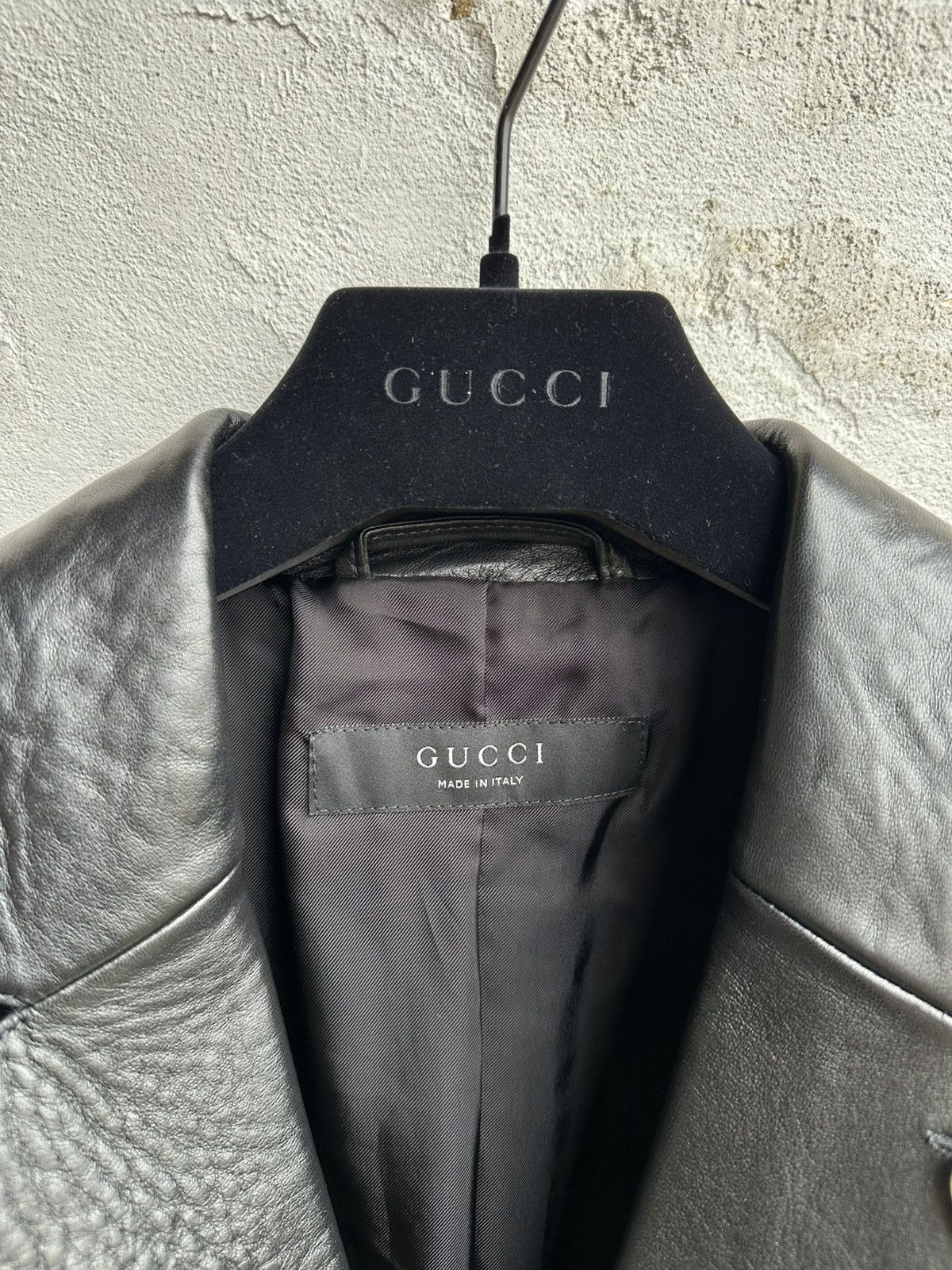 Gucci [48] 8500$ Demna Gucci Spring26 Lambskin leather jacket Size US M / EU 48-50 / 2 - 3 Thumbnail