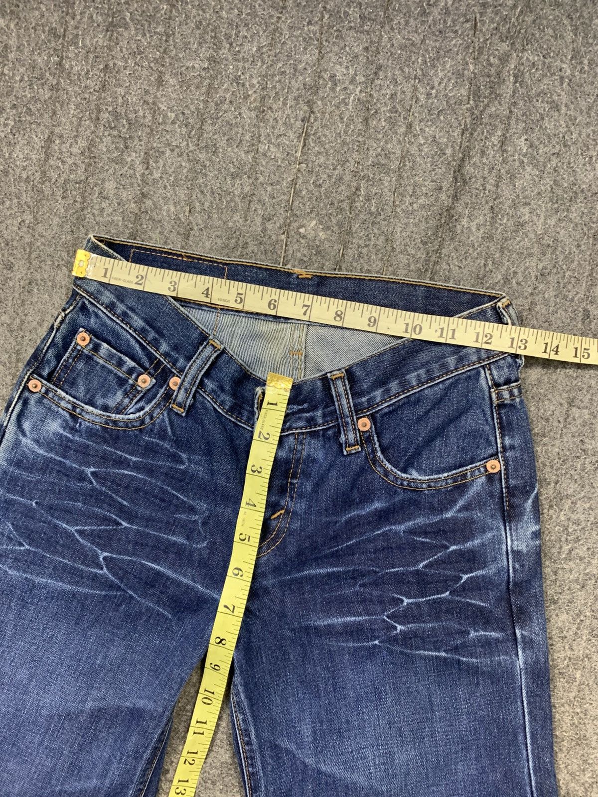 Levi's Levis Strauss Lot 308 Flared Indigo Denim Jeans Straight Cut Size 26" / US 2 / IT 38 - 10 Thumbnail