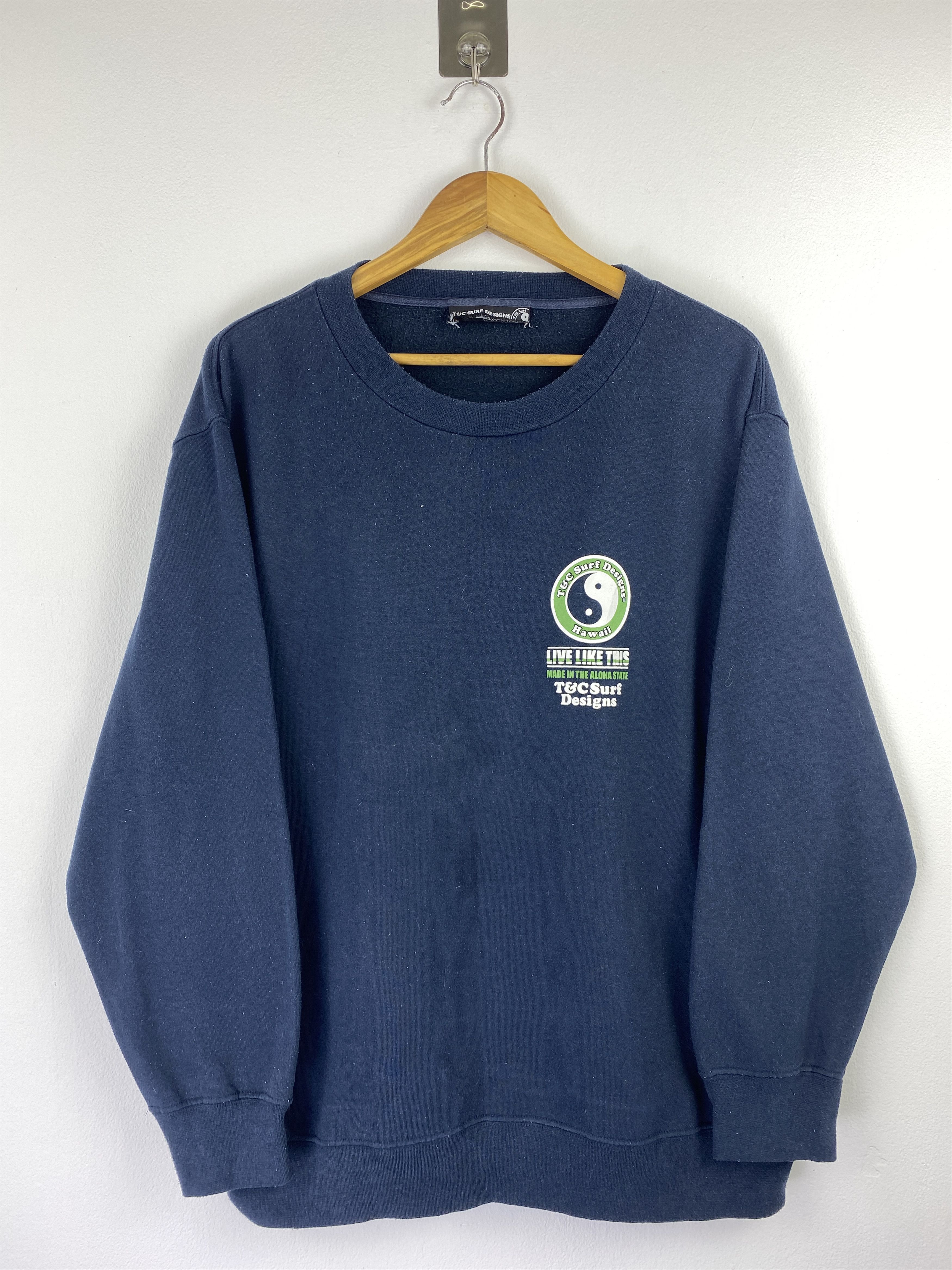 Vintage Vintage T&C Surf Wording Crewneck Sweatshirt SH0453 Size US L / EU 52-54 / 3 - 1 Thumbnail