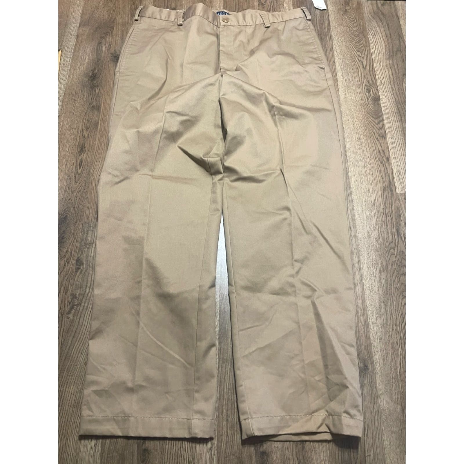 Izod IZOD Pants, Men's Size 38x32, Brown, American Chino, Classic Fit, Cargo Pants NW Size US 38 / EU 54 - 2 Thumbnail