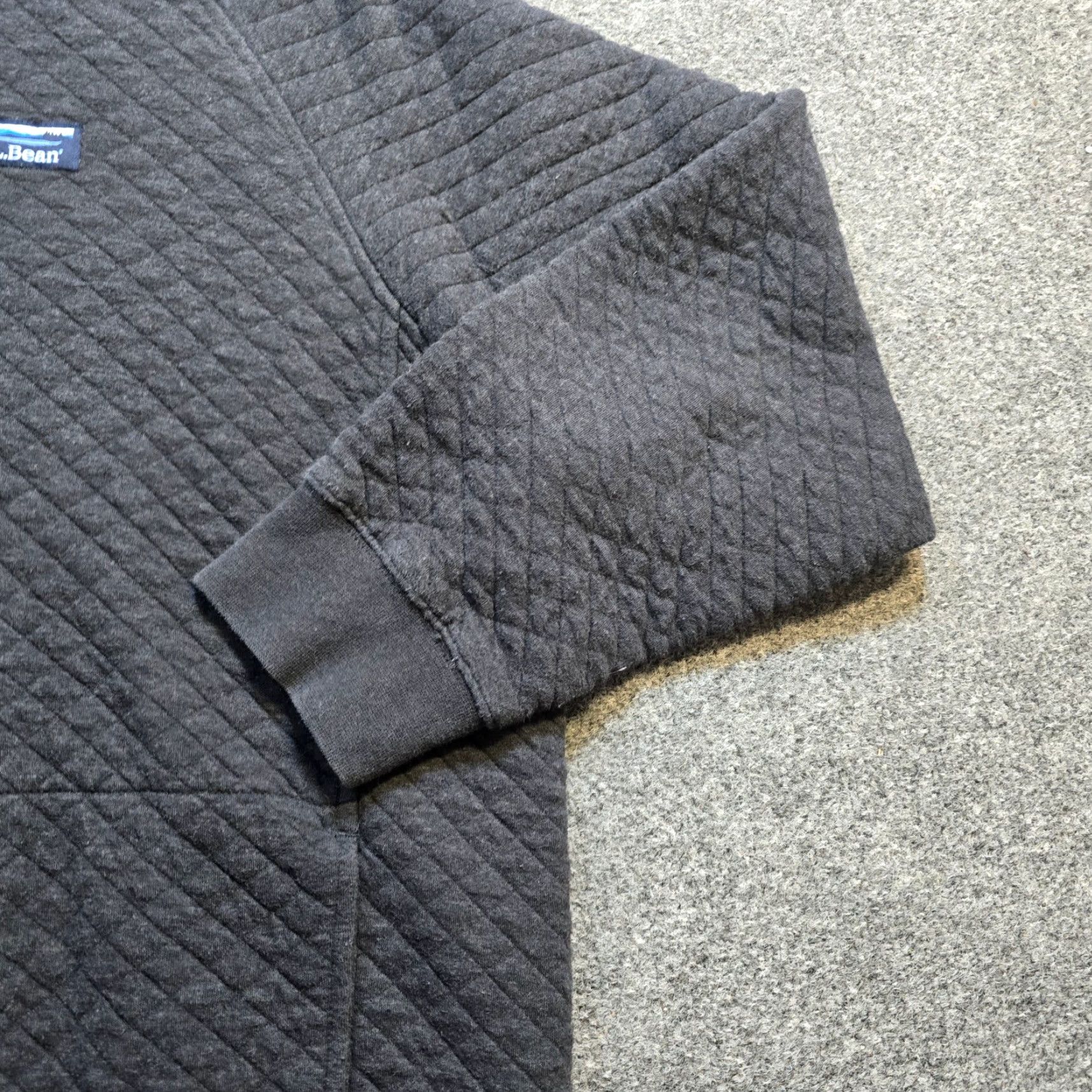 Vintage LL Bean Sweater Mens 2XL Gray Quilted Mock Neck Sweatshirt Pockets Casual Size US XXL / EU 58 / 5 - 3 Thumbnail