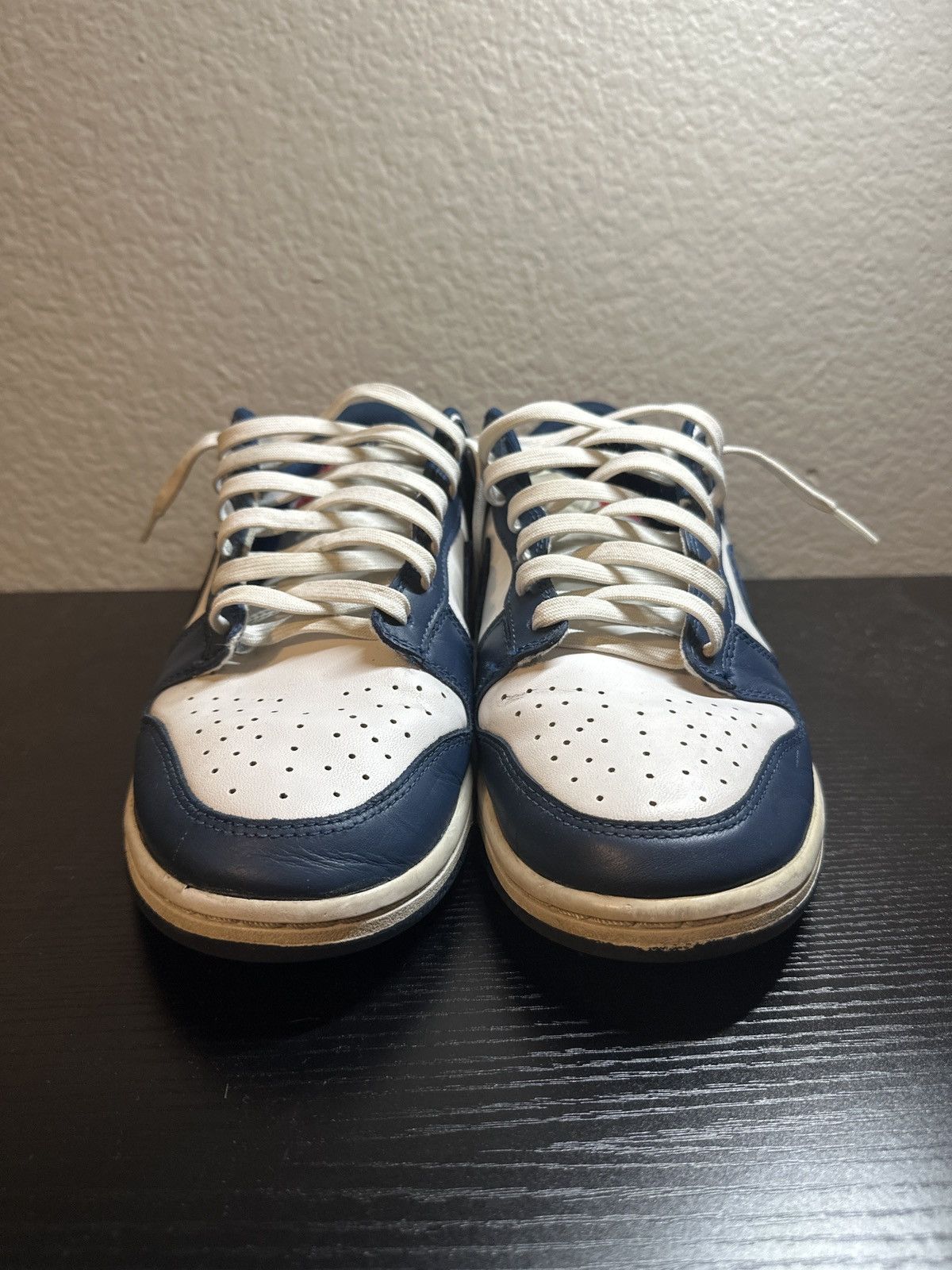 Nike Nike Dunk Low Navy Blue White Size US 10.5 / EU 43-44 - 4 Thumbnail