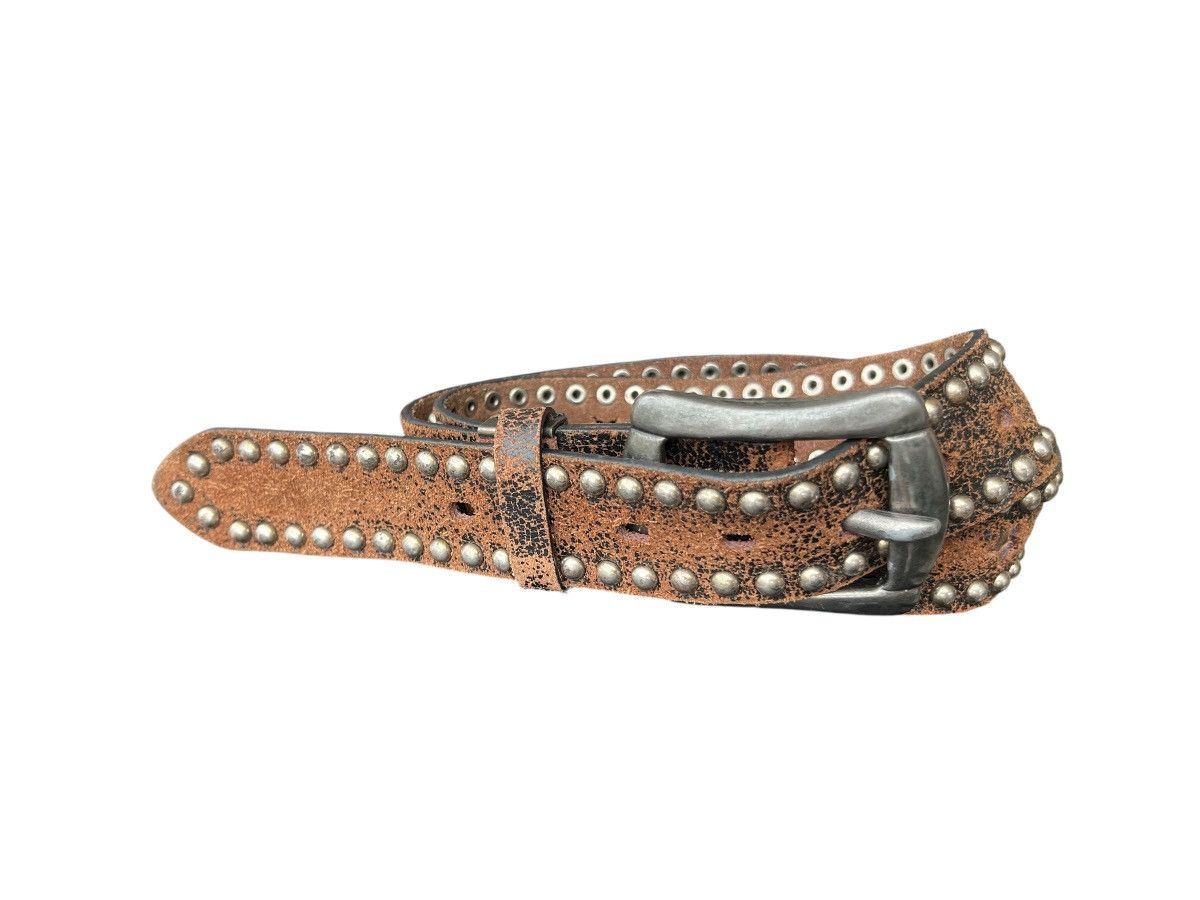 Vintage Vintage 90s Studded Leather Belt Size ONE SIZE - 1 Thumbnail