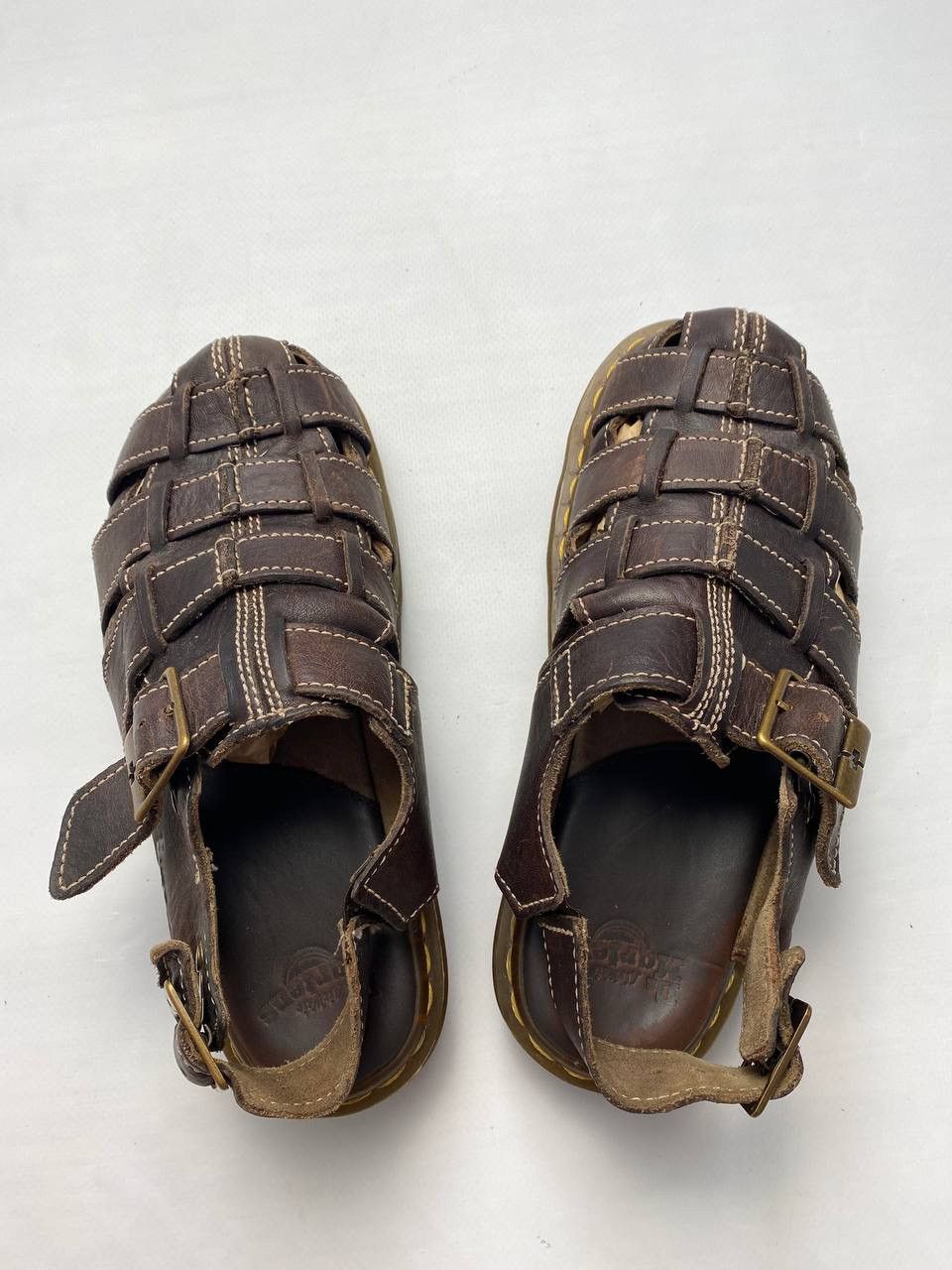 Dr. Martens × Vintage Dr. Martens Brown Leather Fisherman Sandals Size US 8.5 / IT 38.5 - 8 Thumbnail