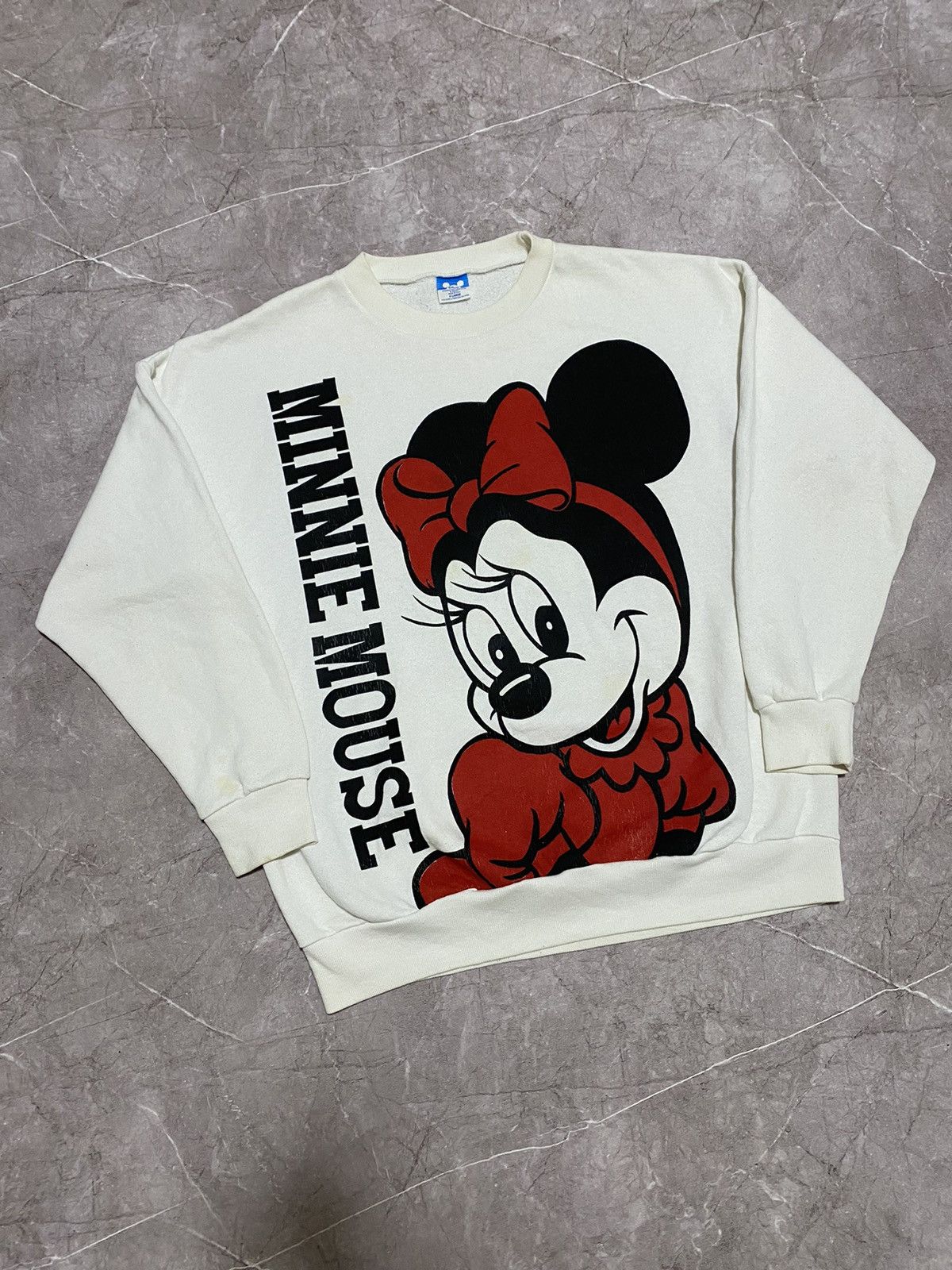 Disney Vintage 80s Disney Minnie Mouse Big Logo Sweatshirt USA Size US XL / EU 56 / 4 - 1 Thumbnail