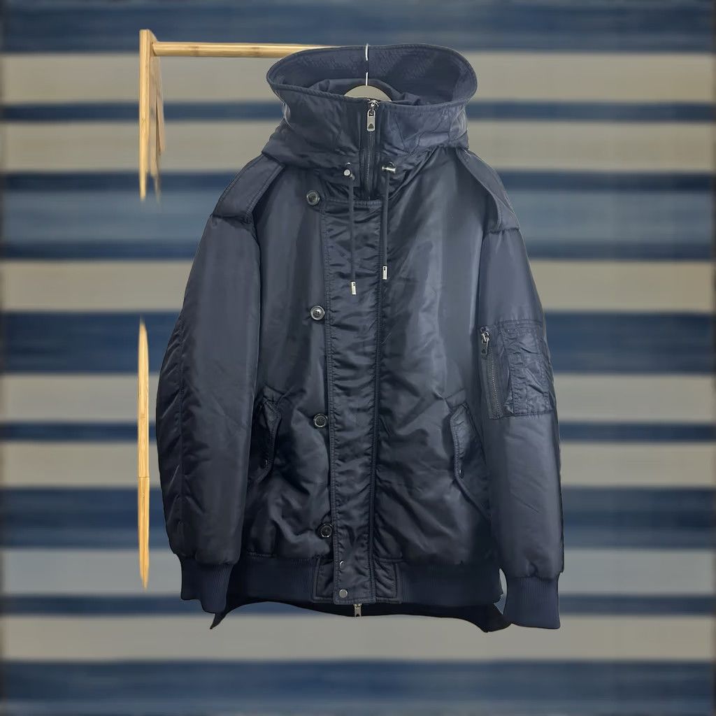 Diesel Diesel Black Gold Military Utility Navy Bomber Flight Hooded Jacket Size 52 Size US L / EU 52-54 / 3 - 1 Thumbnail