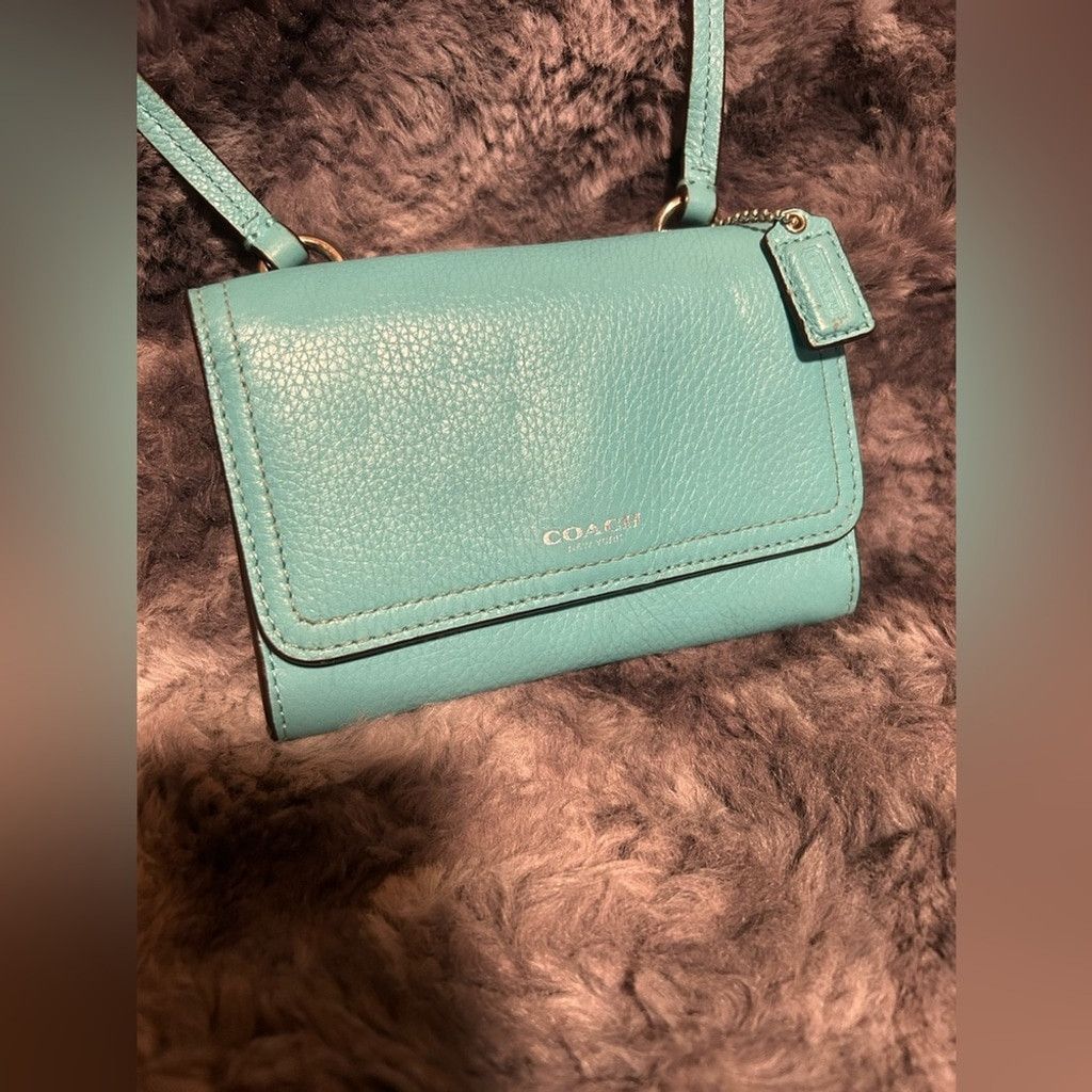 Coach COACH Crossbody Robin’s Egg Blue Purse Wallet Size ONE SIZE - 1 Thumbnail
