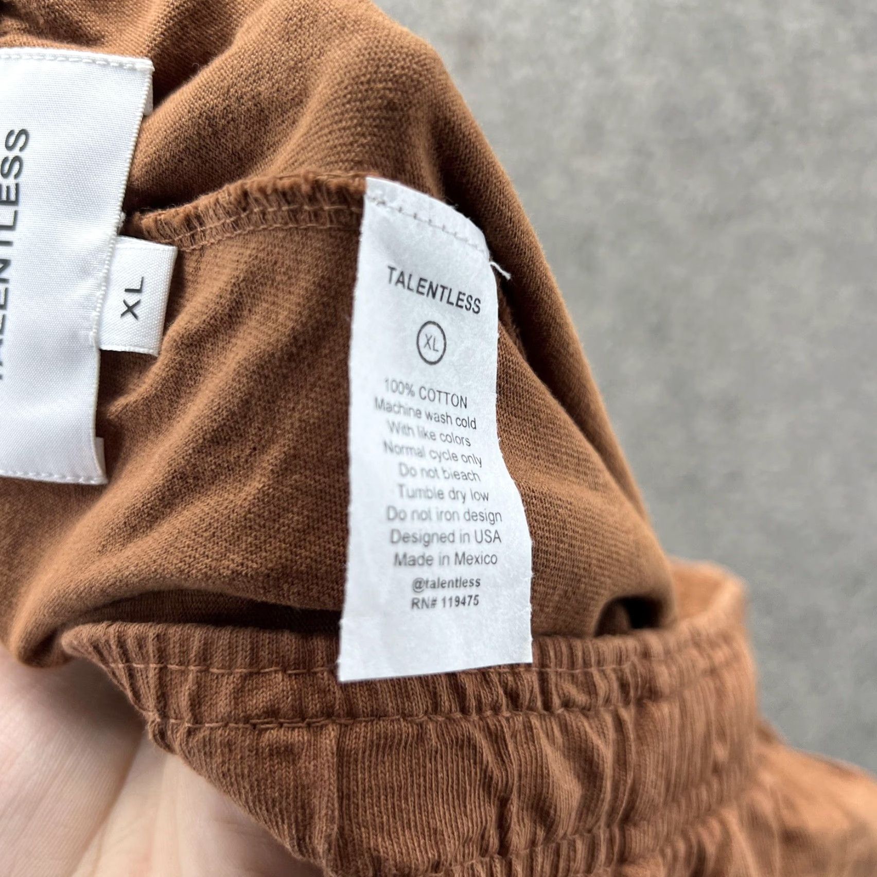 Talentless Talentless Shorts Mens XL Brown Cotton Sweat Casual Elastic Waist 4 Inseam Size US 36 / EU 52 - 2 Thumbnail