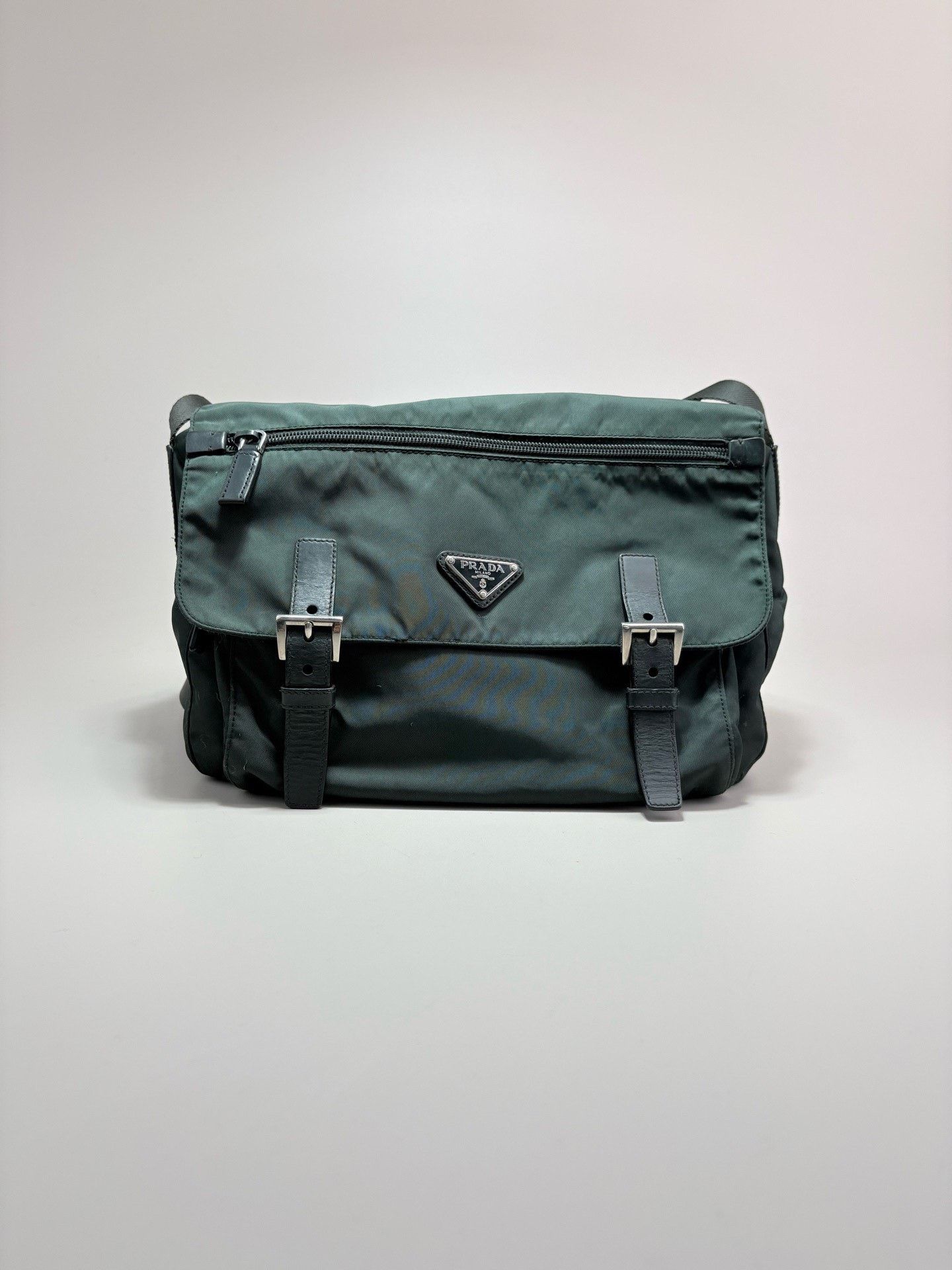 Prada Prada Military Green Triangle Messenger Bag Size ONE SIZE - 1 Thumbnail