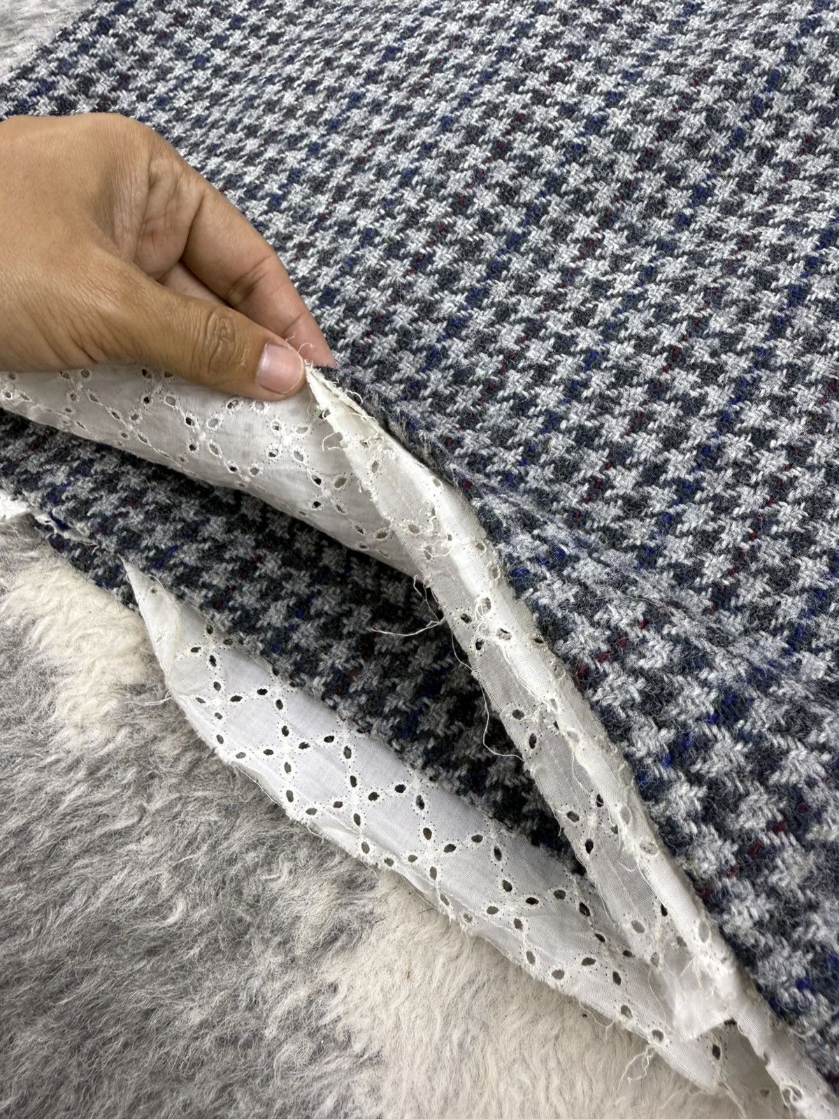 Comme des Garcons AD99 CDG Tricot Rei Kawakubo Houndstooth Wool Double Layerd Size 27" / US 4 / IT 40 - 13 Thumbnail