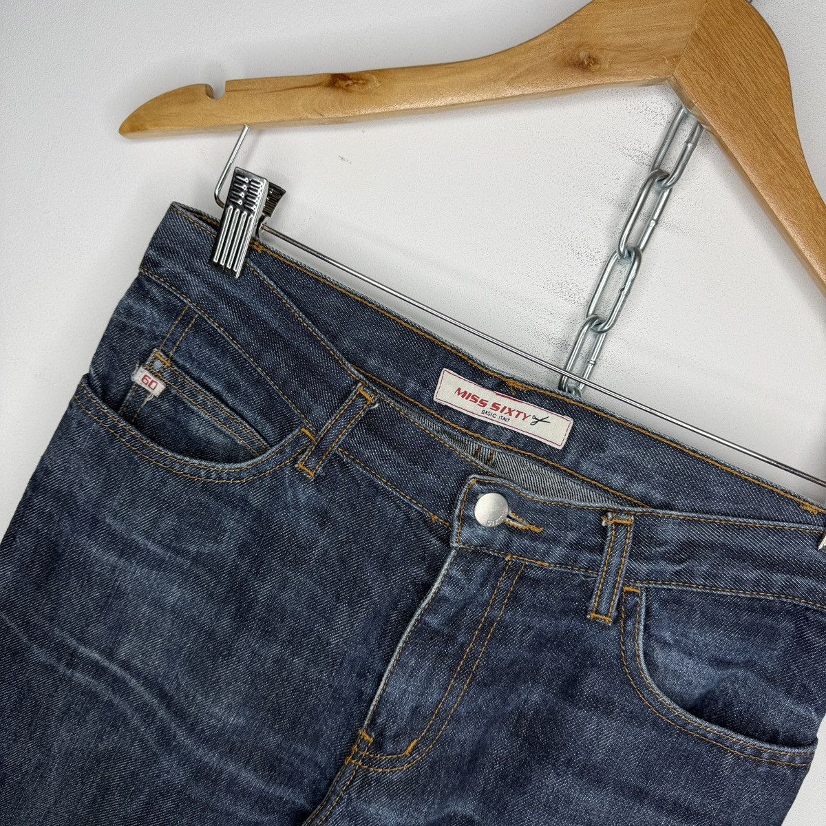 Miss Sixty Vintage Y2K Miss Sixty Extra Low YT Rise Flared Jeans Grunge Size 27" / US 4 / IT 40 - 5 Thumbnail
