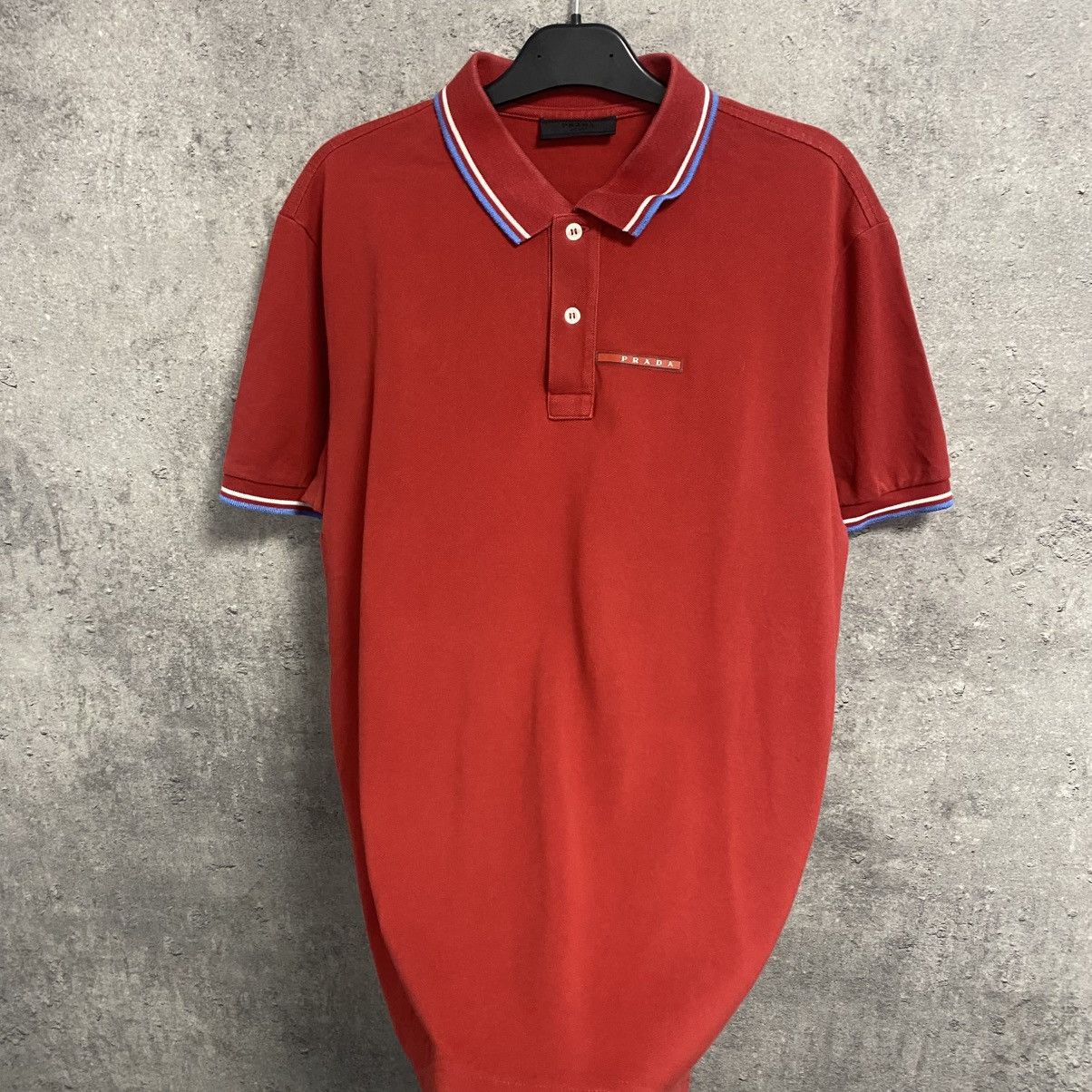 Prada Prada Polo Shirt Red Tab Logo Size US L / EU 52-54 / 3 - 5 Thumbnail