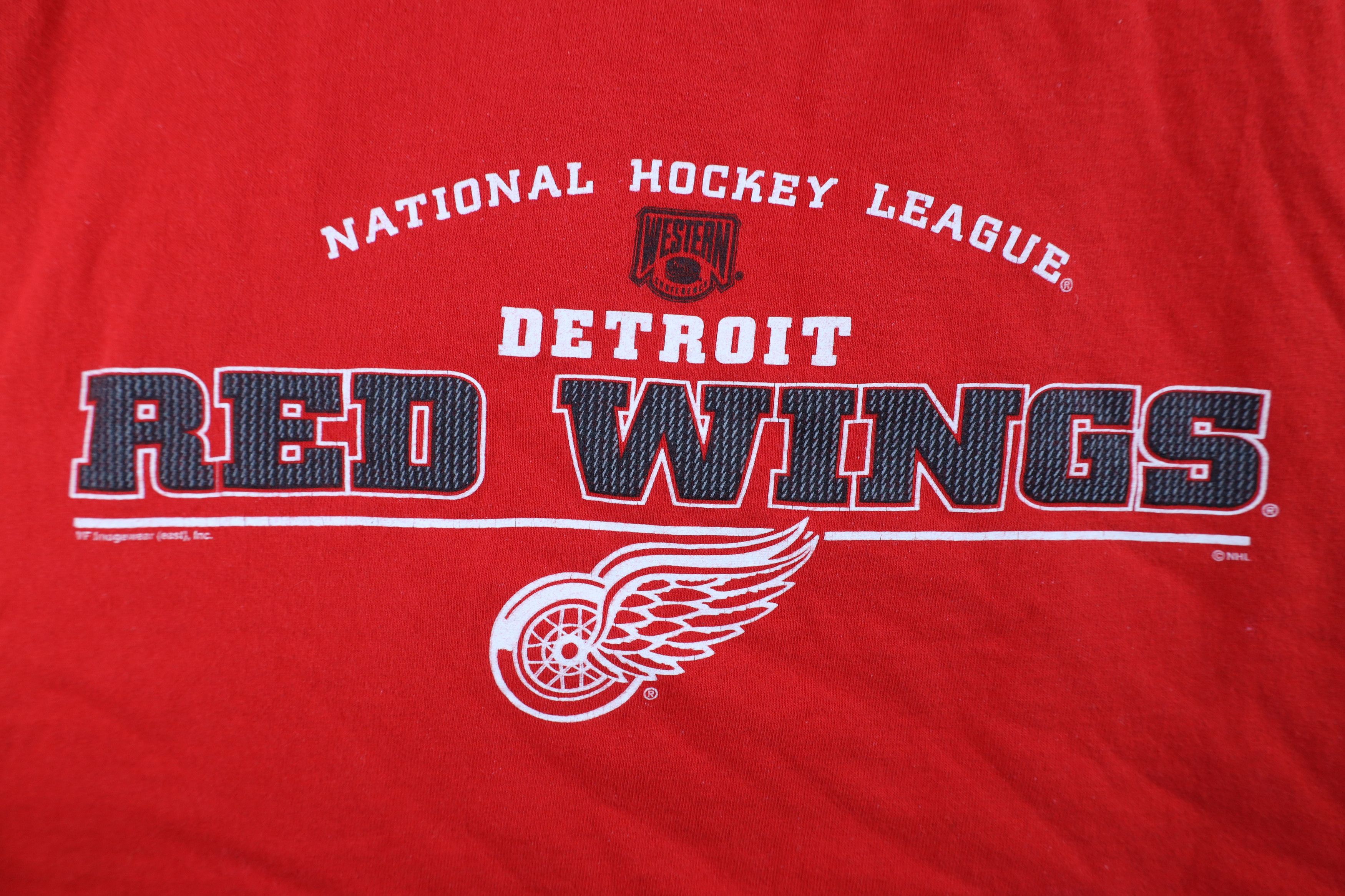 Vintage Vintage 90s Detroit Red Wings Hockey Short Sleeve T-Shirt Size US XL / EU 56 / 4 - 4 Thumbnail
