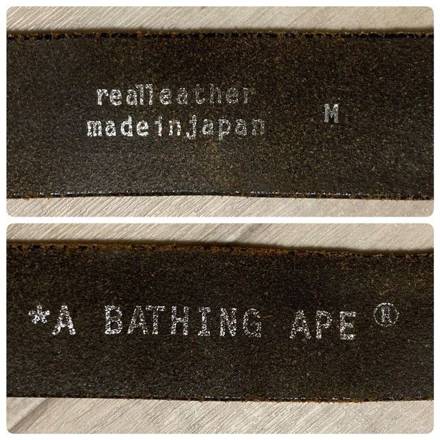 Bape APE HEAD Buckle BAPE CAMO Embossed Leather Belt NIGO Size ONE SIZE - 7 Thumbnail