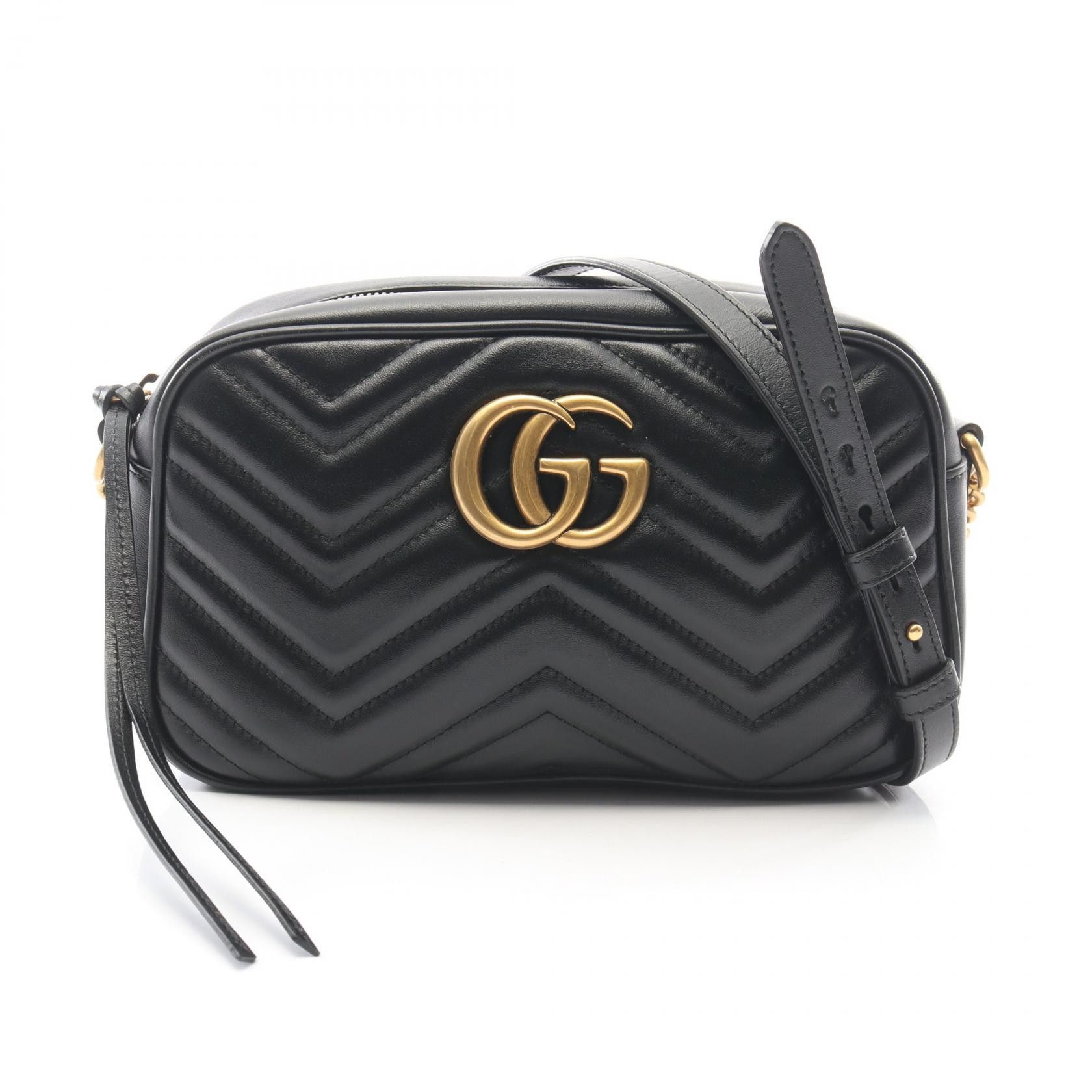 Gucci Gucci Gucci GG Marmont Leather Shoulder Bag Leather Shoulder Bag 447632 DUTY FREE for USA Size ONE SIZE - 1 Thumbnail