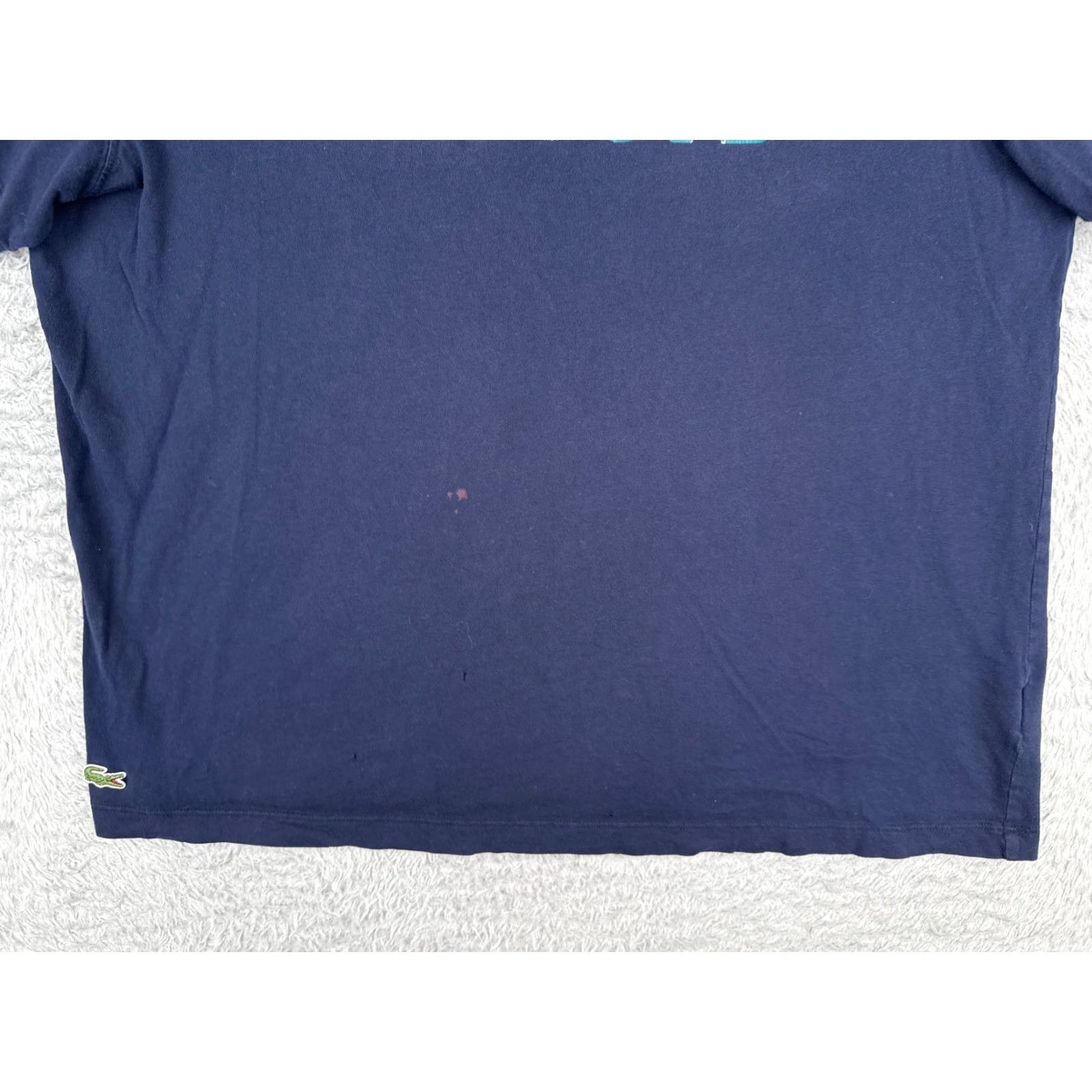 Lacoste VINTAGE Lacoste Shirt Mens 2XL Blue Floral Leaf Crew Neck Short Sleeve Cotton Logo Embroidered T-Shirt 2XL Adult Size US XXL / EU 58 / 5 - 5 Thumbnail