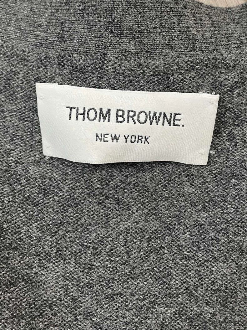 Thom Browne Thom browne Gray four-striped cashmere cardigan jacket 2504 Size XS / US 0-2 / IT 36-38 - 5 Thumbnail