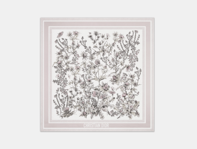 Dior o1w1db11125 51CAR0 Size : OS / Scarf in White/Powder Pink Size ONE SIZE - 1 Thumbnail