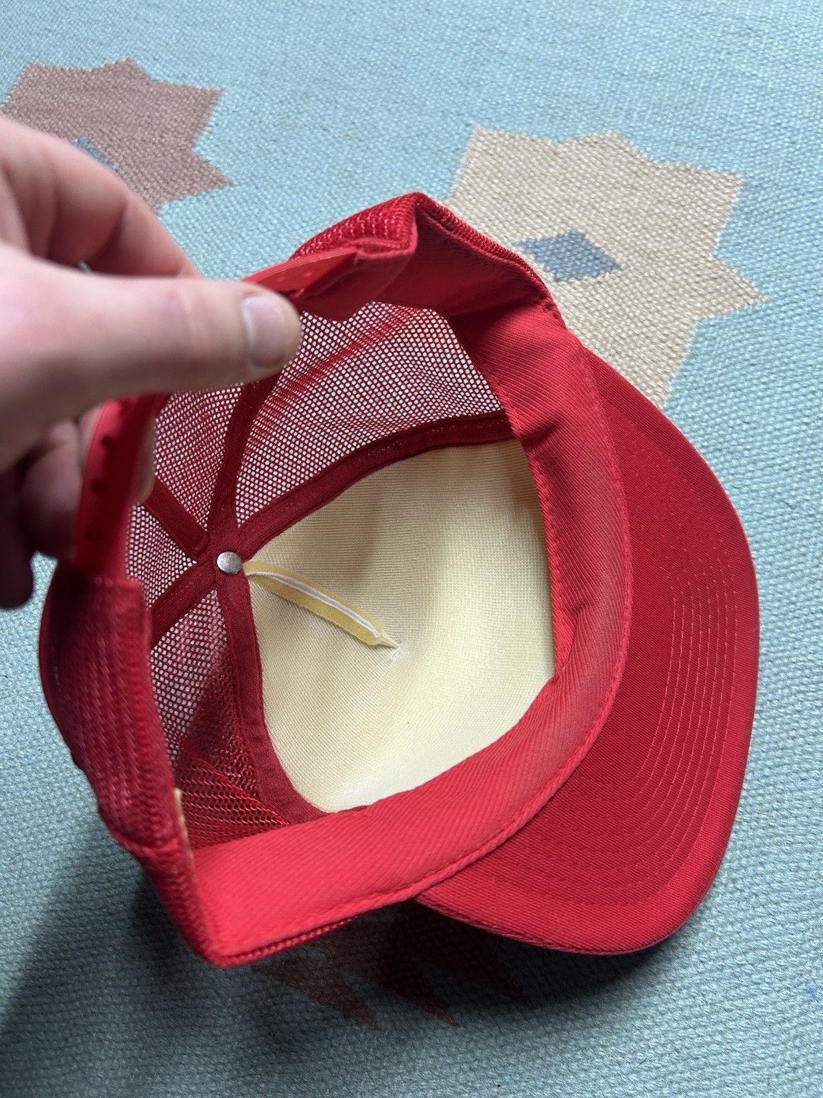 Vintage Vintage trucker hat where the hell is Ashfork Arizona red Size ONE SIZE - 6 Thumbnail
