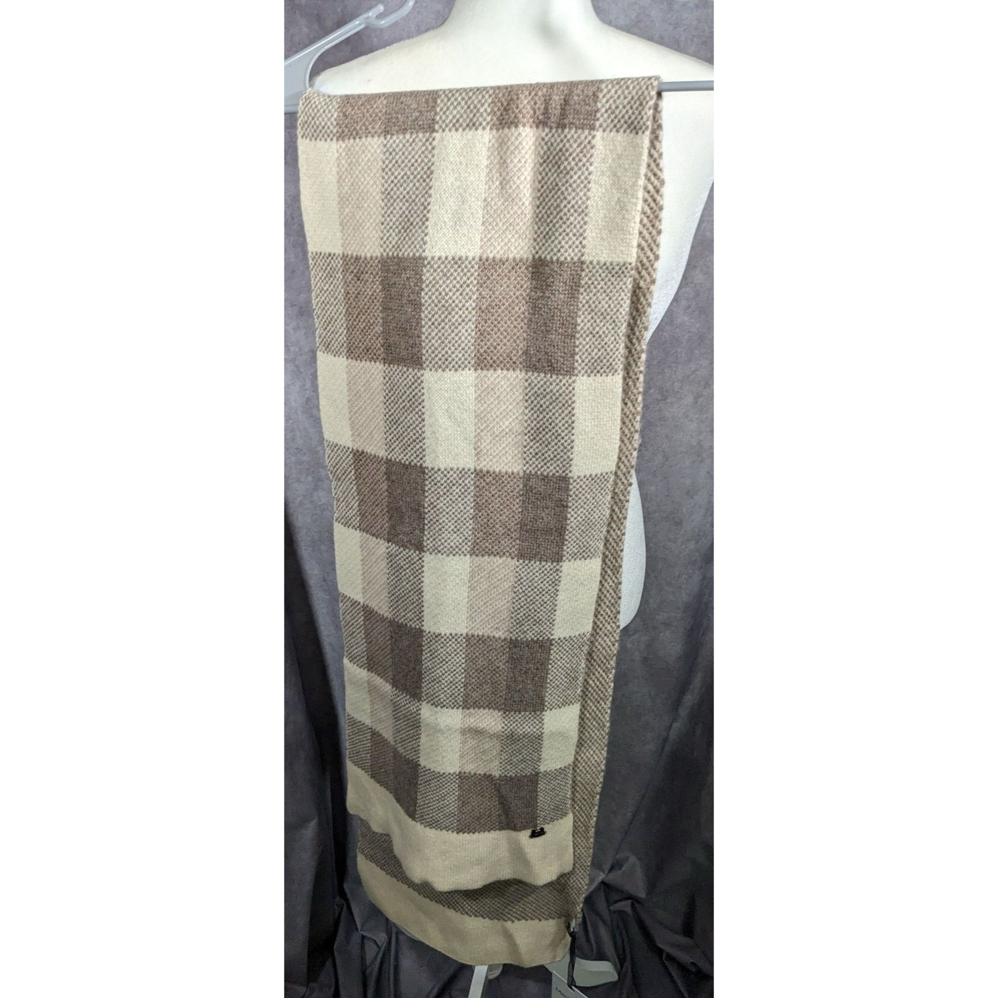 Other Mimi-Mua Firenze Cream And Tan Plaid Scarf Size ONE SIZE - 13 Thumbnail