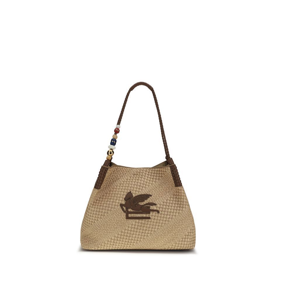 Etro Etro Beige Raffia Shoulder Bag Size ONE SIZE - 1 Thumbnail