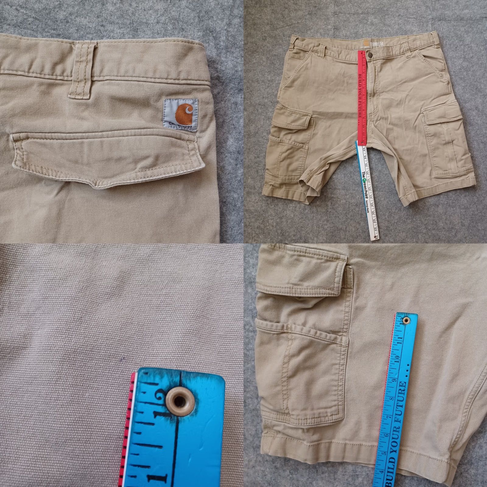 Carhartt Carhartt Cargo Shorts Mens 42 Beige Relaxed Fit Pockets Hiking Button Outdoor Cargo Shorts Beige Mens 42 Classic Outdoor Carhartt Cargo Shorts Size US 42 / EU 58 - 8 Thumbnail