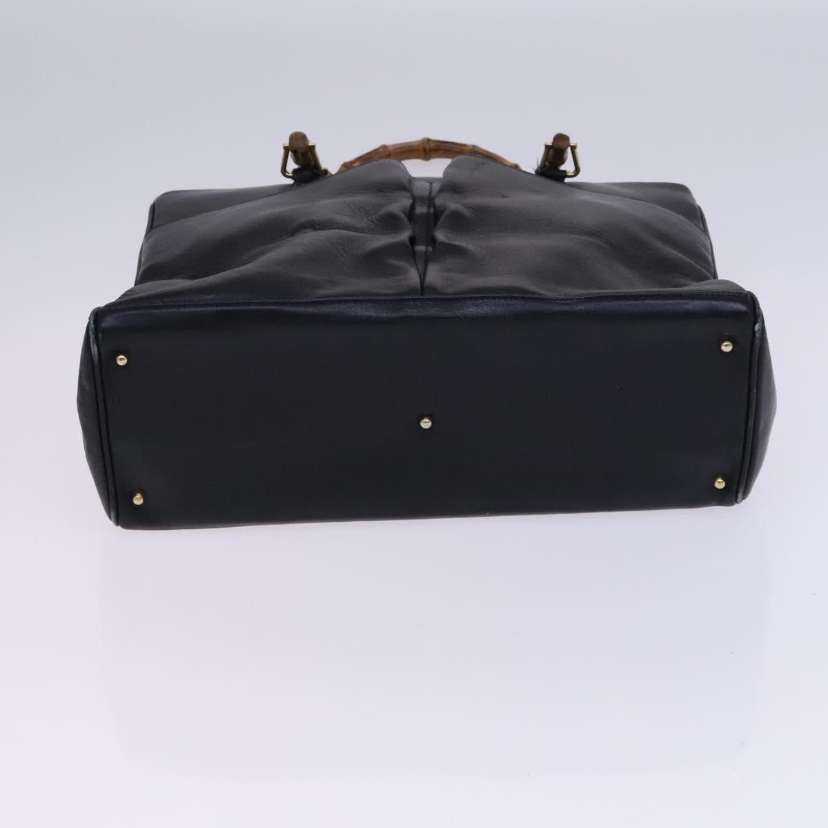 Gucci GUCCI Bamboo Hand Bag Leather Black Gold 002 2855 0322 0 Size ONE SIZE - 9 Thumbnail