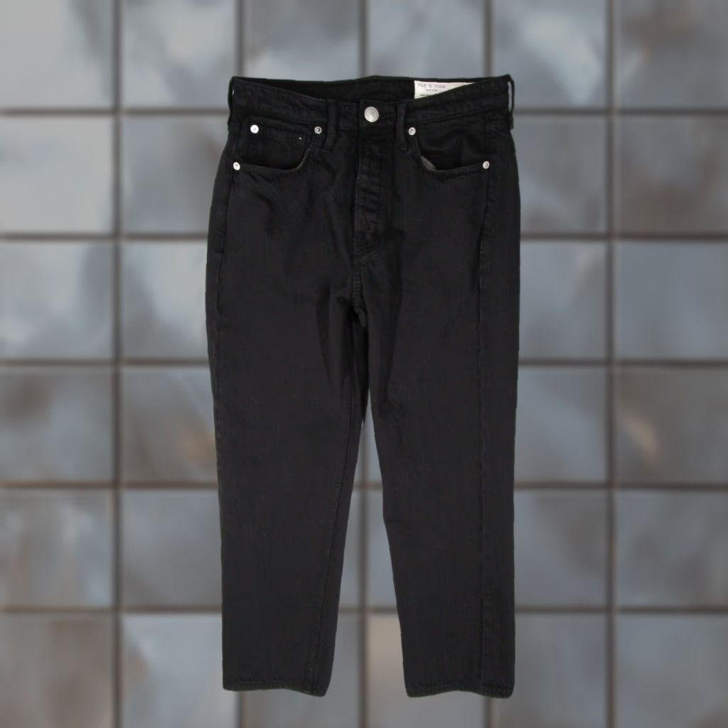 Rag & Bone rag & bone Jeans Women 28 Black MAYA HIGH RISE SLIM Button Fly Denim 28x26 Size 28" / US 6 / IT 42 - 1 Thumbnail