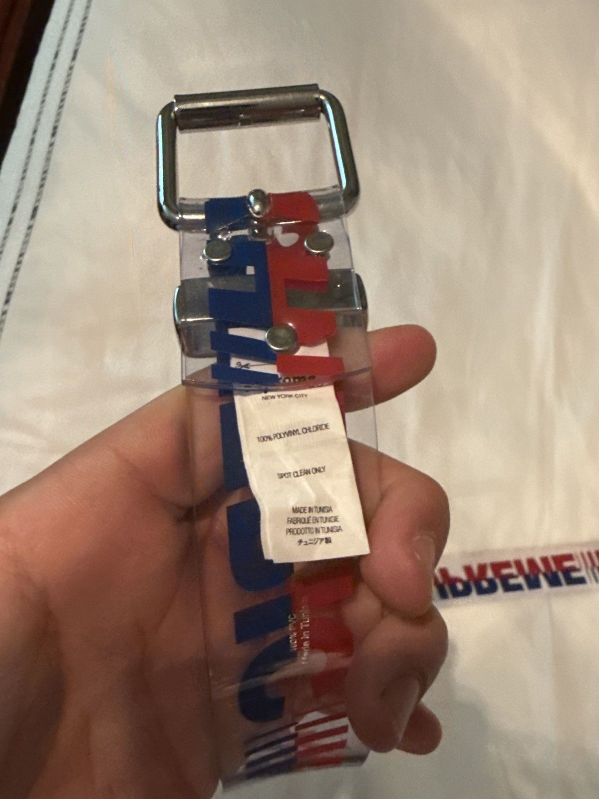 Supreme supreme, hysteric, blue and red clear belt Size 38 - 1 Thumbnail