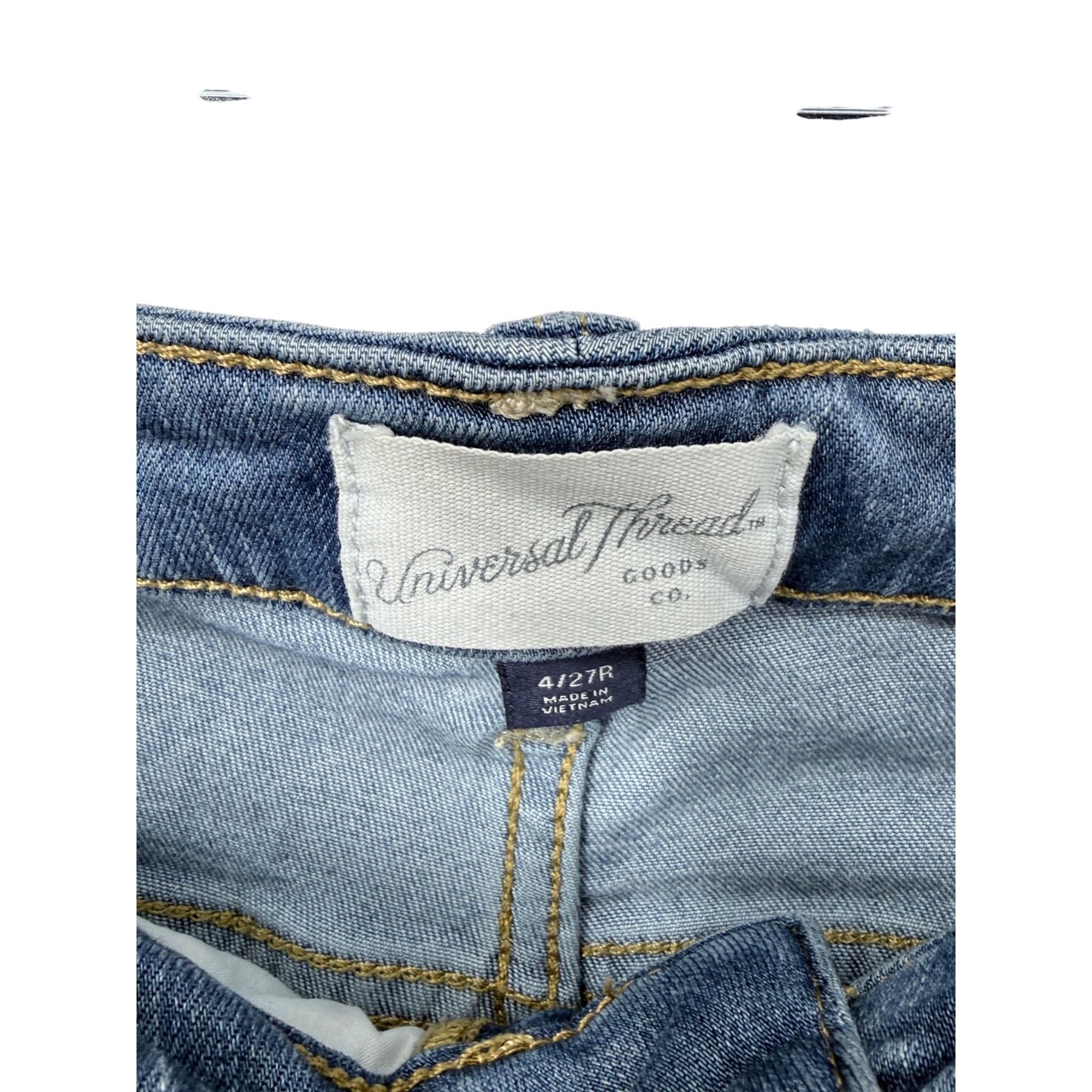 Other Universal Thread Jeans - Light Wash Skinny - Raw Hem -4- VGC Size 27" / US 4 / IT 40 - 9 Thumbnail