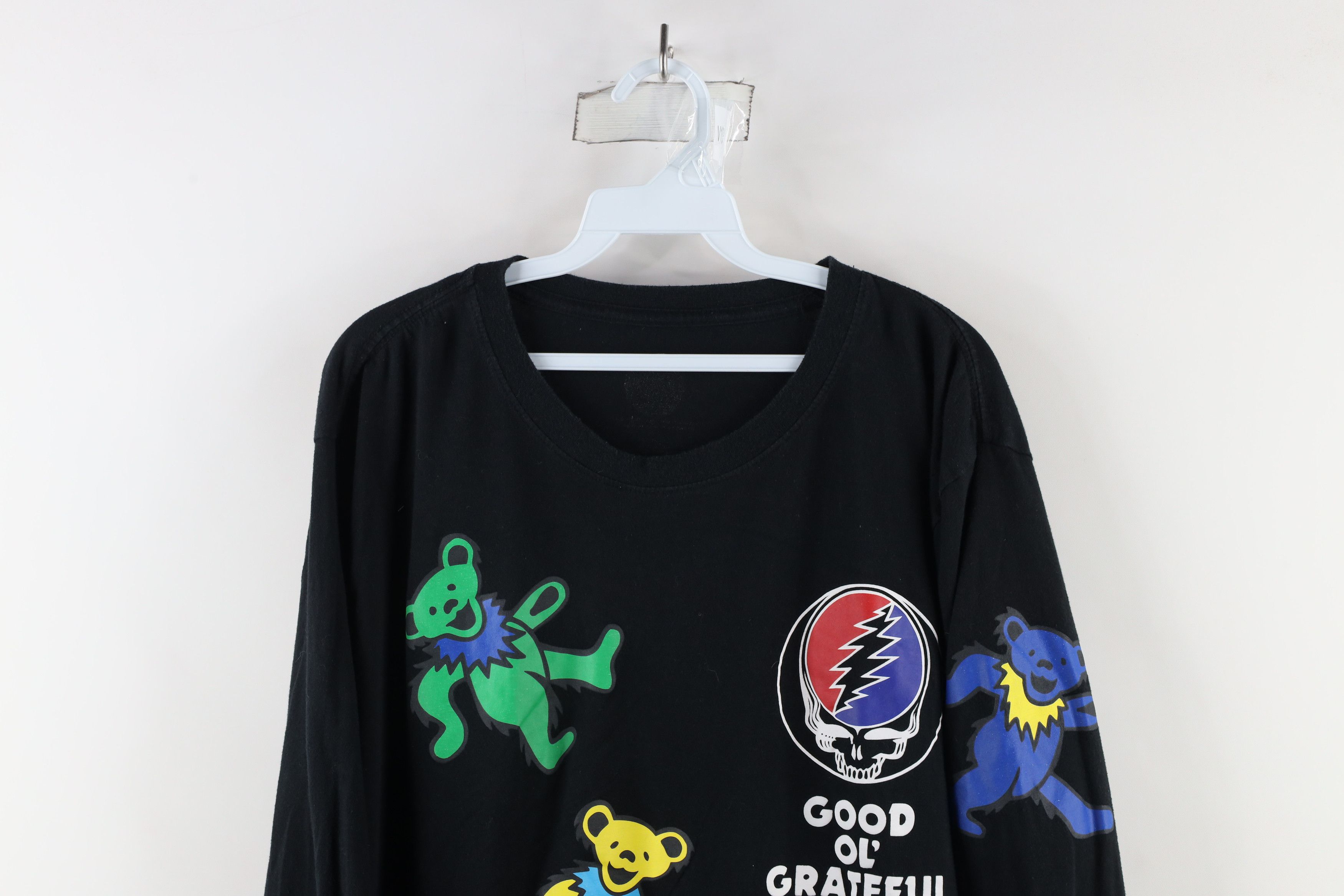Vintage Retro Bear Skull Grateful Dead Band Long Sleeve T-Shirt Size US XXL / EU 58 / 5 - 2 Thumbnail