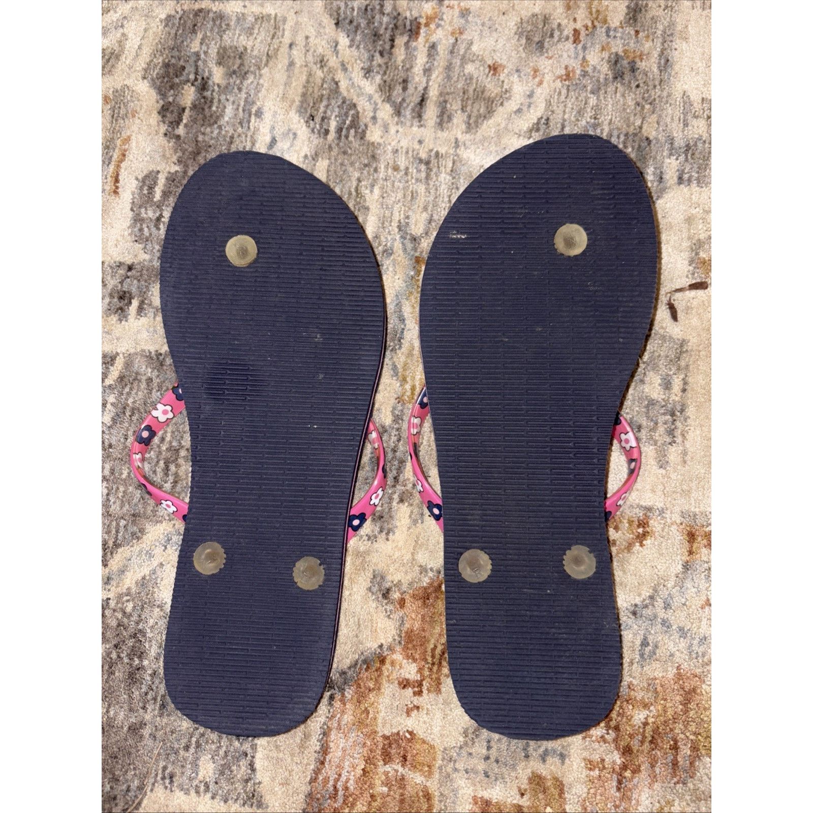 Vera Bradley Vera Bradley Paisley Flip Flops Pink/Navy Women’s Size 7-8 Size US 7 / IT 37 - 2 Thumbnail