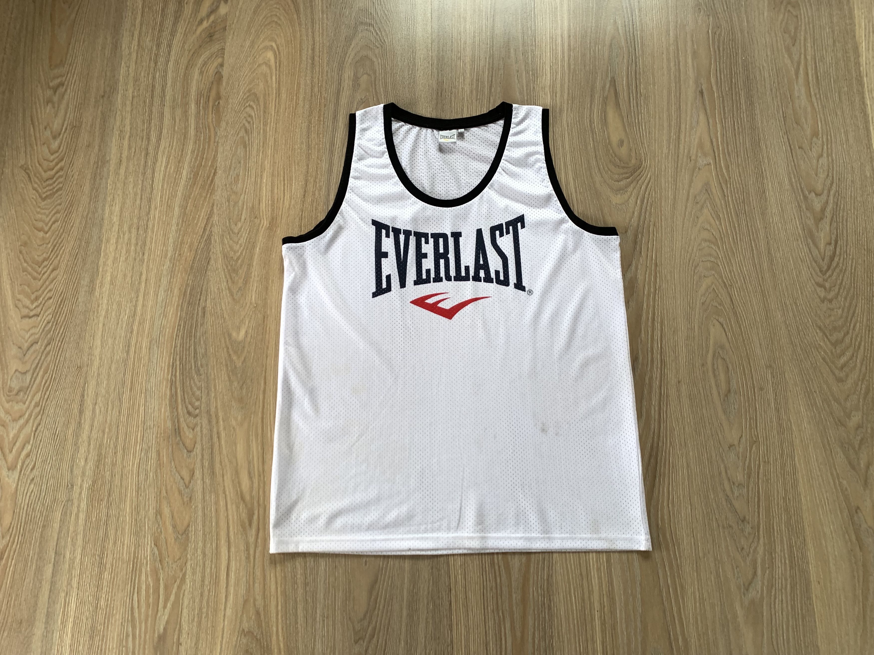 Everlast × Vintage White Everlast Mesh Printed Tank Top Size US L / EU 52-54 / 3 - 1 Thumbnail