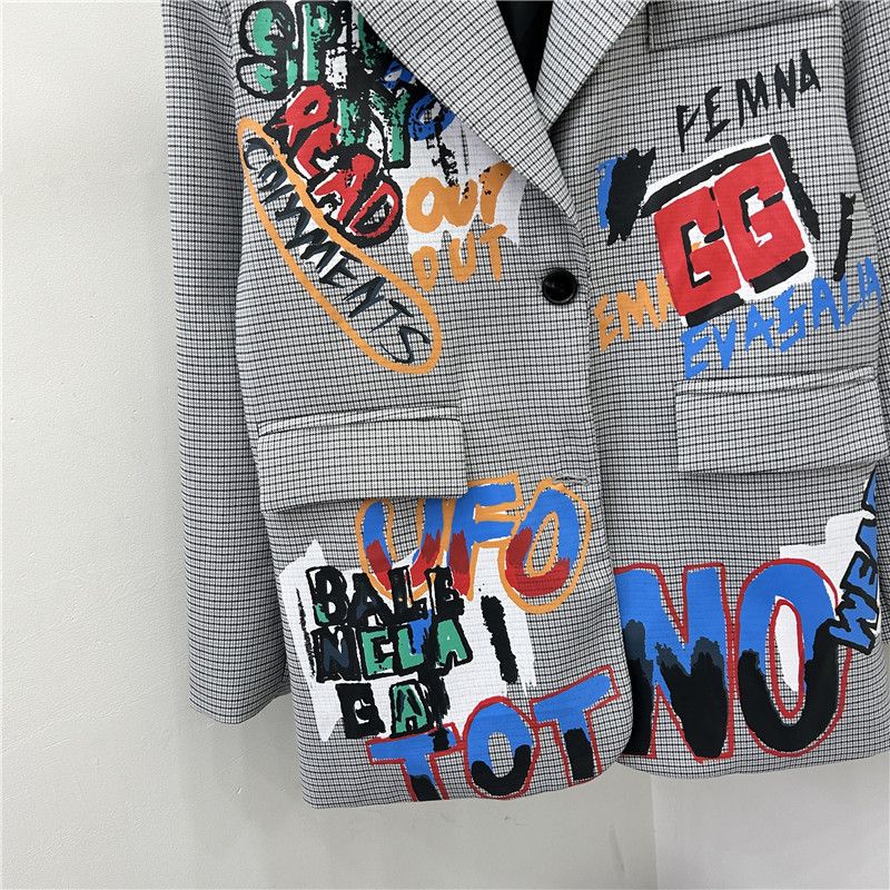 Other graffiti plaid loose suit jacket Size M / US 6-8 / IT 42-44 - 4 Thumbnail