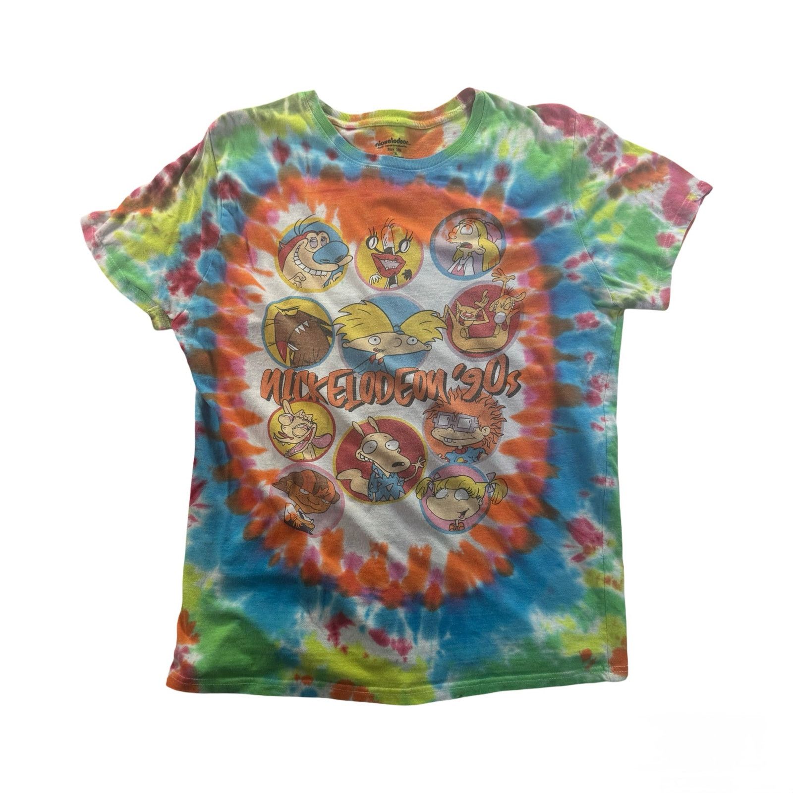 Nickelodeon XL tie-dye t shirt nickelodeon 90s vintage cool Size US XL / EU 56 / 4 - 1 Thumbnail