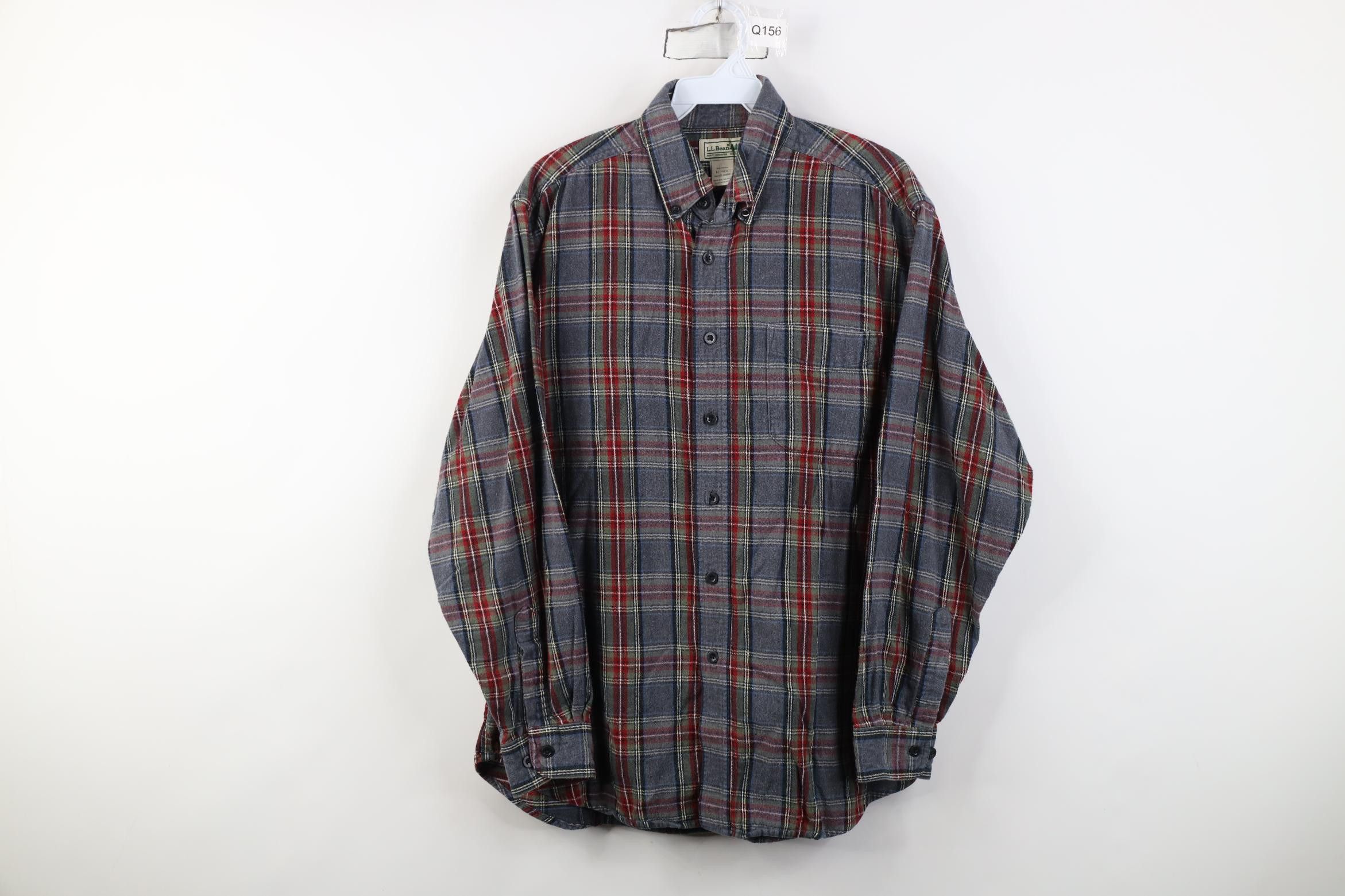 L.L. Bean Vintage 90s LL Bean Flannel Collared Button Down Shirt Plaid Size US M / EU 48-50 / 2 - 1 Thumbnail