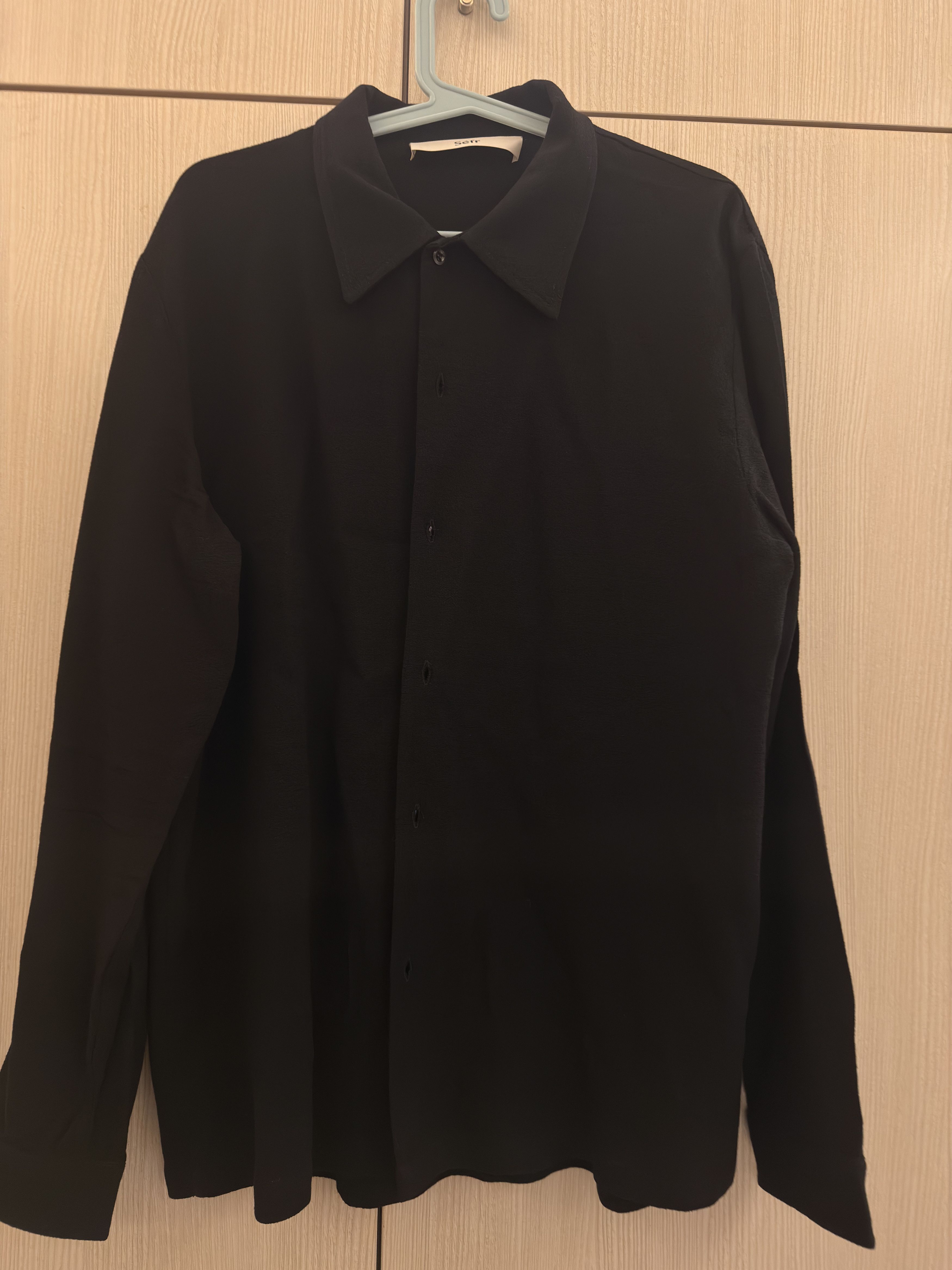 Sefr Black wool blend shirt Size US M / EU 48-50 / 2 - 1 Thumbnail