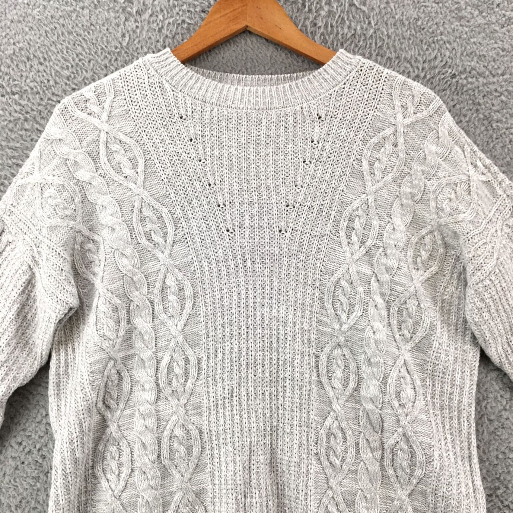 Aeropostale Aeropostale Sweater Womens XS Gray Cable Knit Tunic Long Sleeve Pullover NEW Size XS / US 0-2 / IT 36-38 - 2 Thumbnail