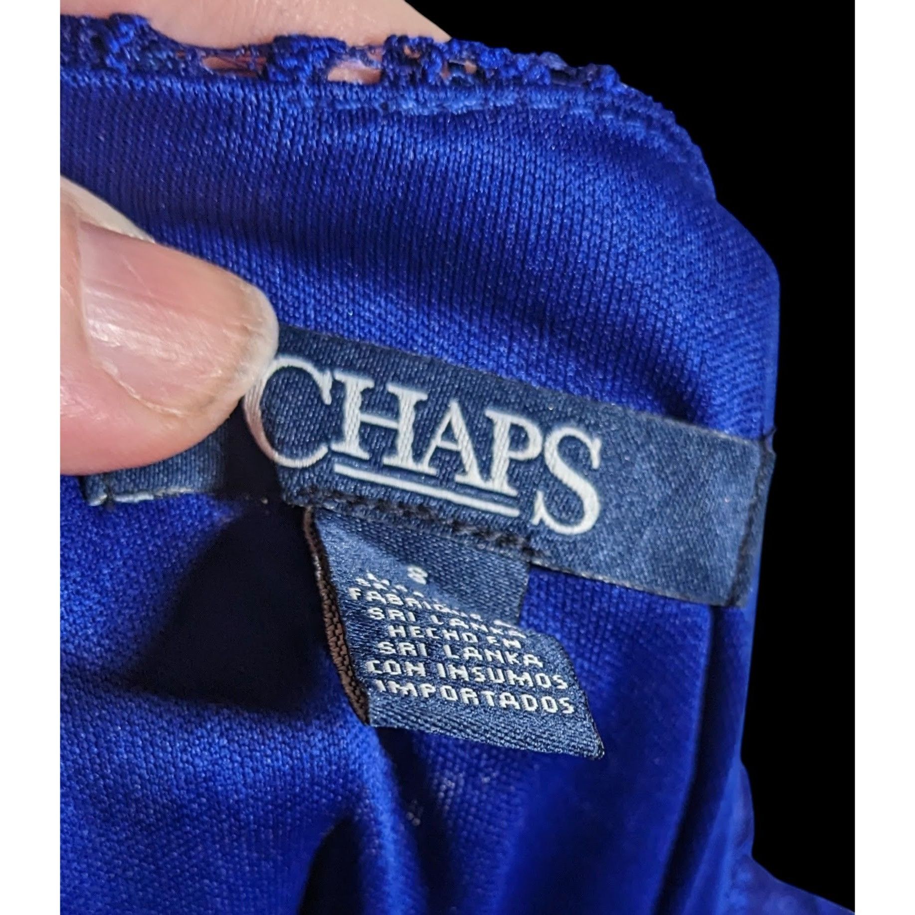 Chaps Chaps Preppy Blue Floral Lace Knee Length Dress Size M / US 6-8 / IT 42-44 - 4 Thumbnail