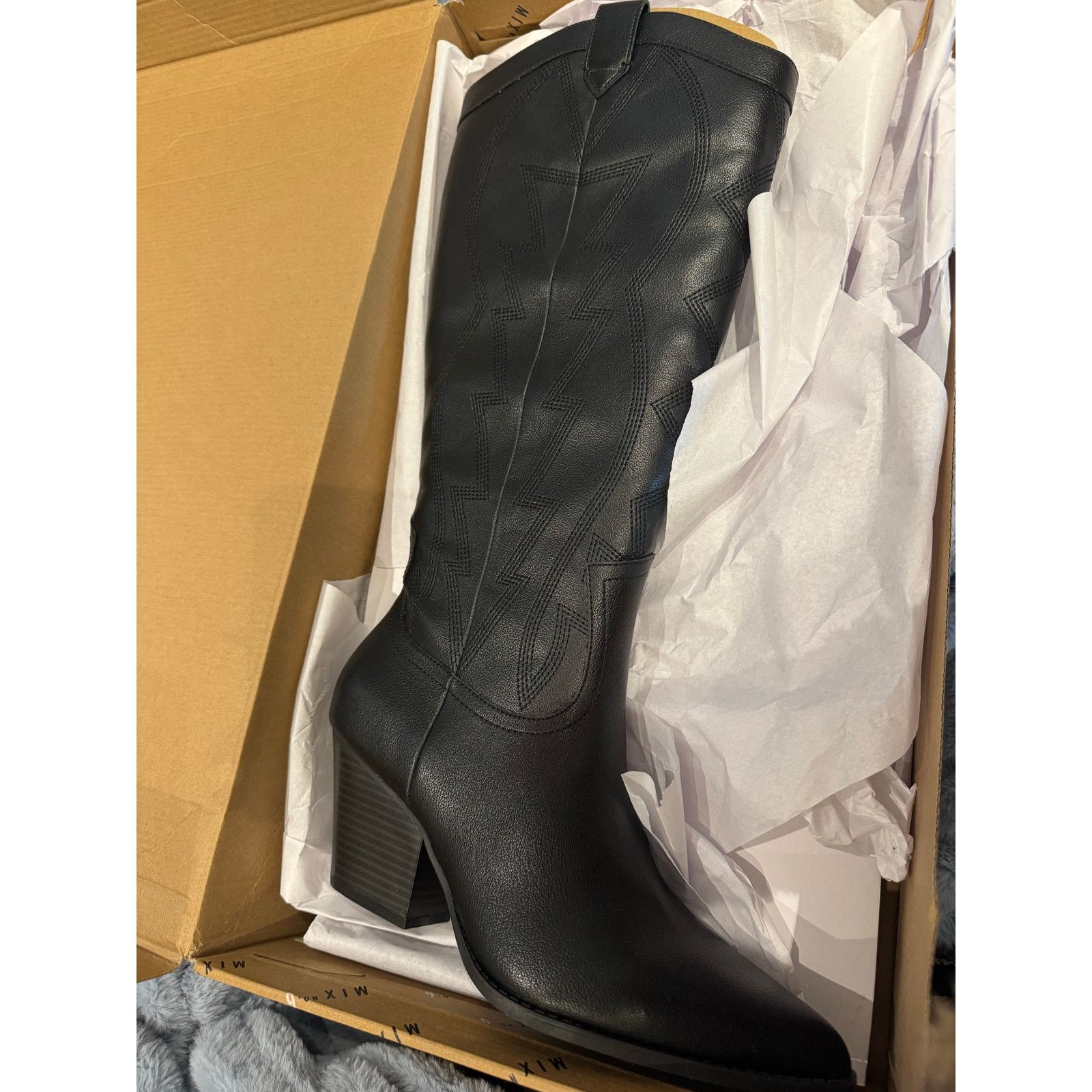 No. 6 Mix No. 6 Leeah Wide Calf Cowboy Boot 10M Size US 10 / IT 40 - 9 Thumbnail