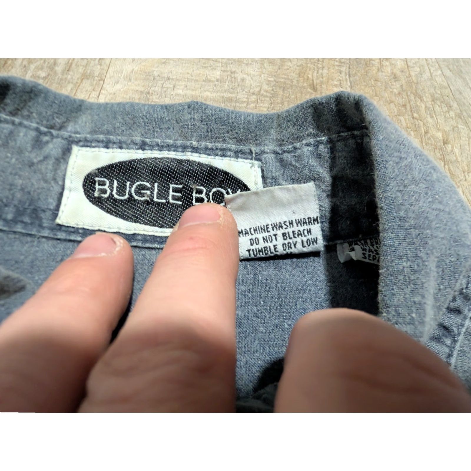 Bugle Boy VTG Bugle Boy Company Mens Short Sleeve Button Up Shirt Gray M 90s Retro Classic Logo Pockets Collared Mix Casual Size US M / EU 48-50 / 2 - 7 Thumbnail