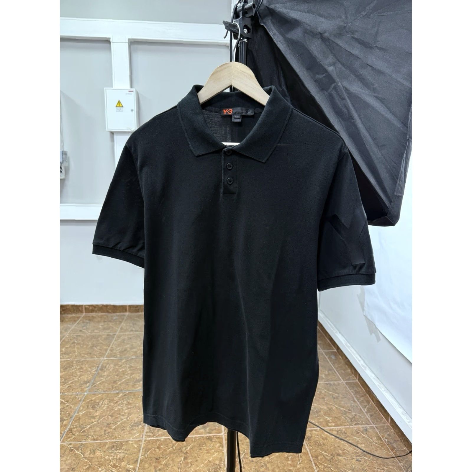 Yohji Yamamoto VINTAGE Yohji Yamamoto Y-3 Adidas Polo T-Shirt Rare Black Size L Mens Shirt Size US L / EU 52-54 / 3 - 7 Thumbnail