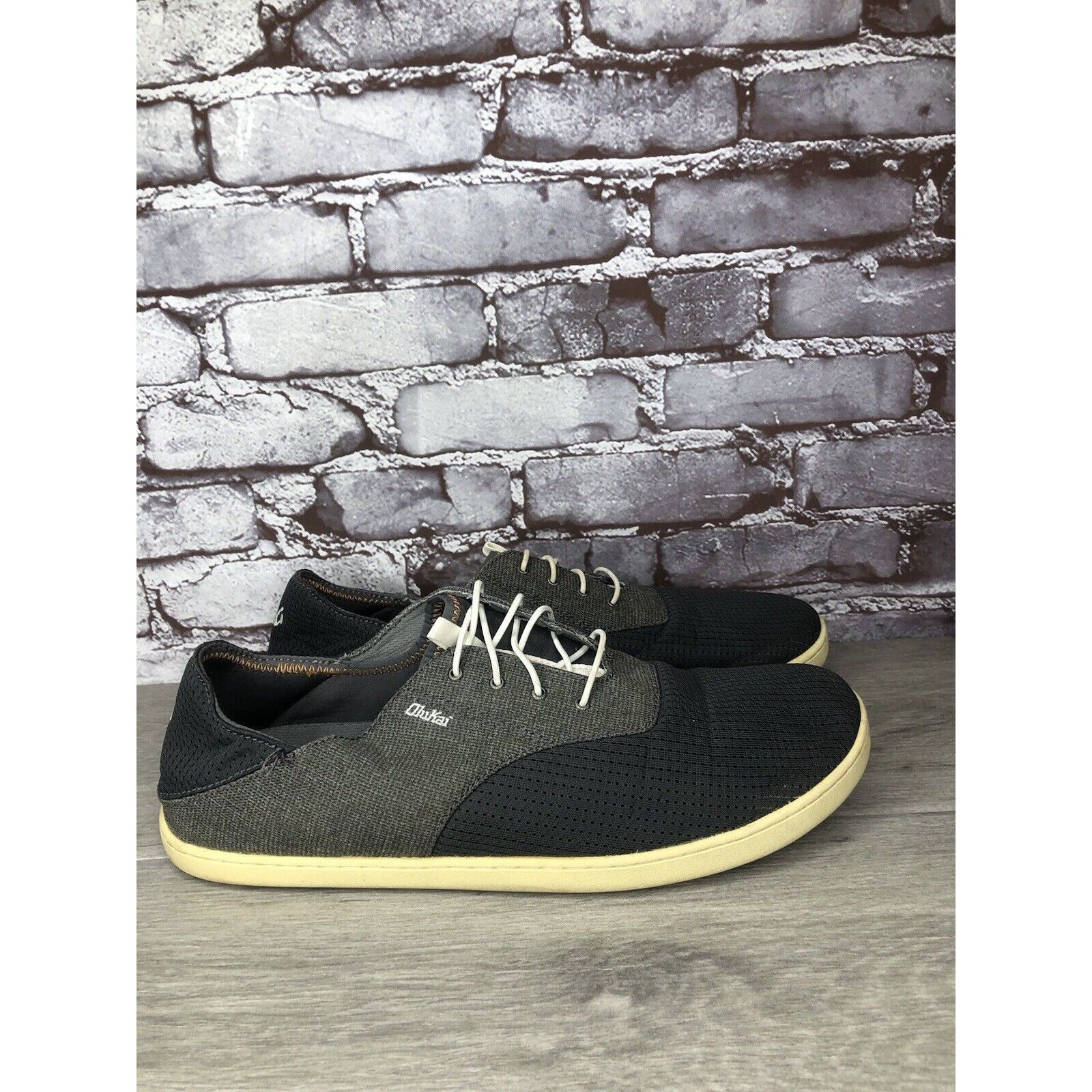 Olukai OluKai Nohea Moku Textile Blue Gray Casual Lace Drop Heel Sh Size US 13 / EU 46 - 16 Thumbnail
