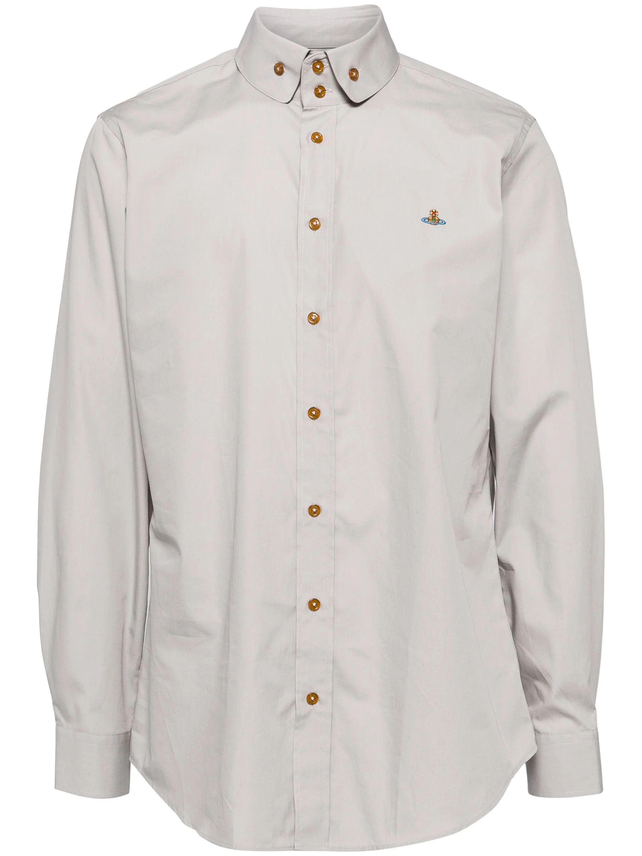 Vivienne Westwood o1f1d3z0525 Embroidered Logo Shirt in Gray Size US M / EU 48-50 / 2 - 1 Thumbnail
