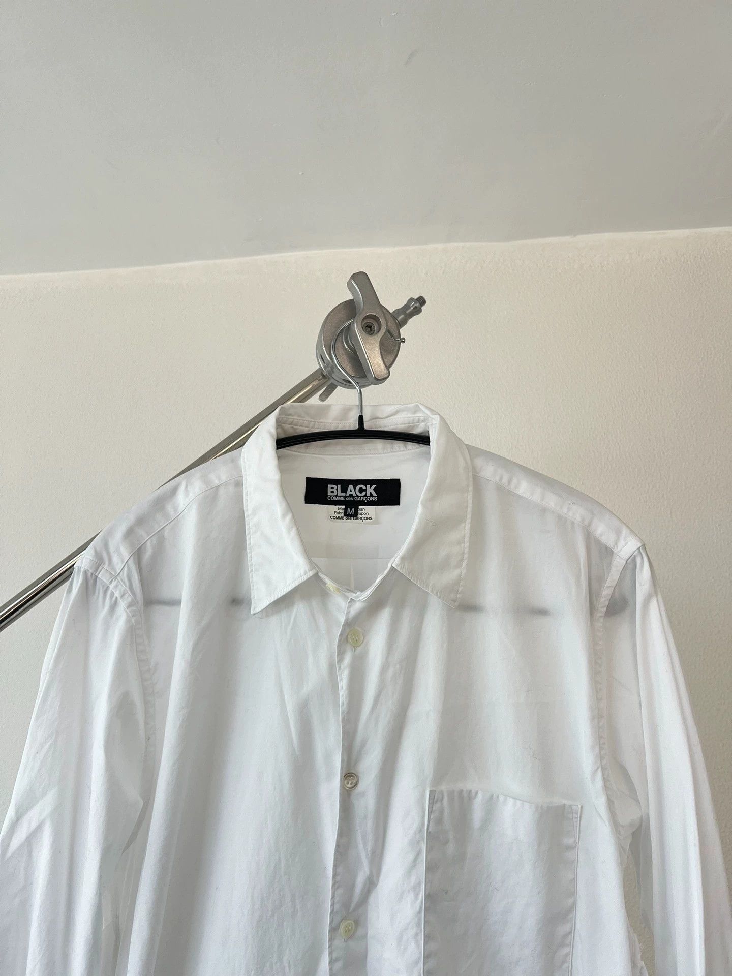 Comme des Garcons CDG Black Pointed Collar Lace Trim Shirt Size US M / EU 48-50 / 2 - 3 Thumbnail