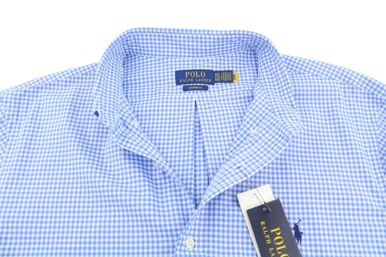 Ralph Lauren CORE REPLEN 2XL Blue Check Button-Down Custom Fit 87006 Size US XXL / EU 58 / 5 - 4 Thumbnail