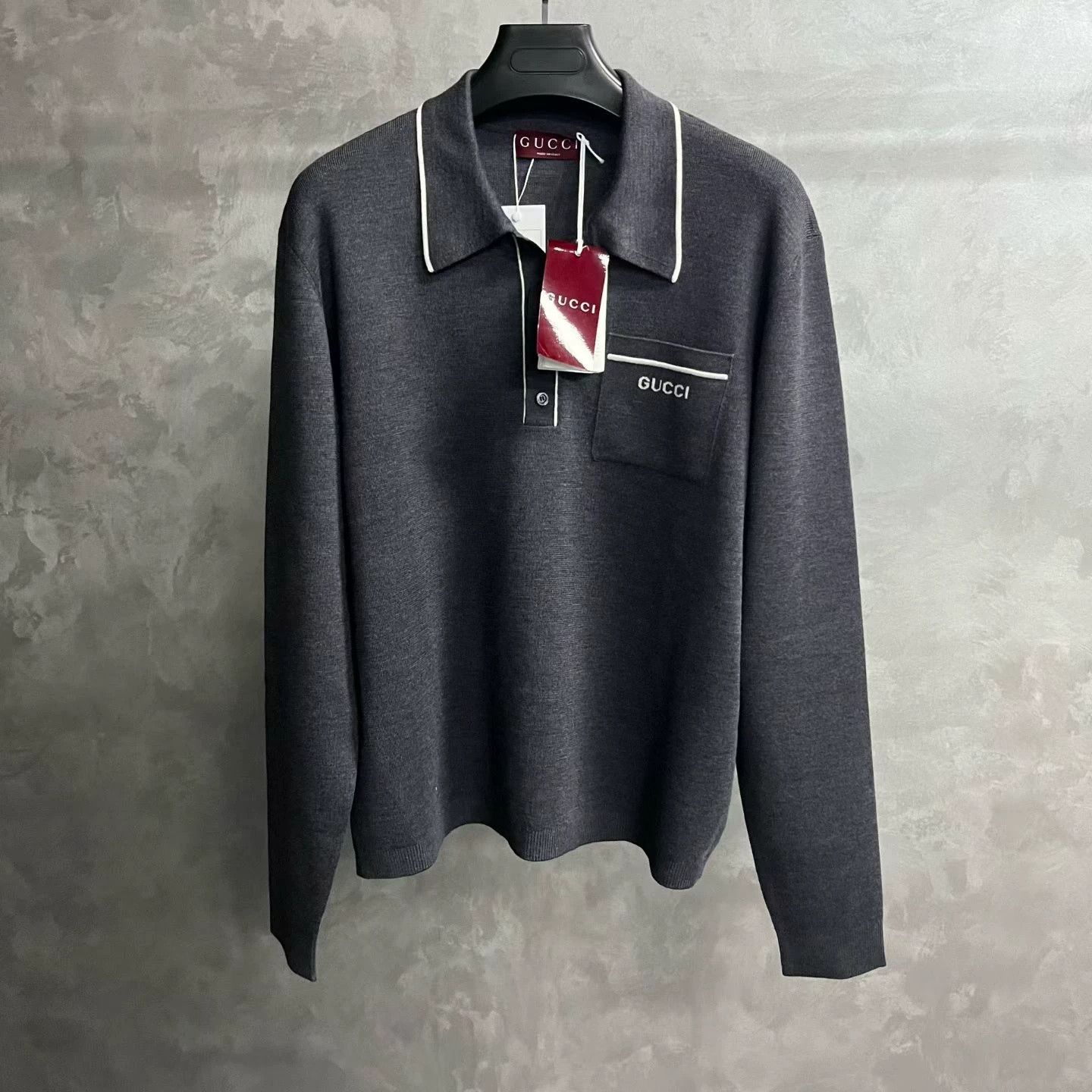 Gucci Gucci 2024 Gray Logo Crewneck Sweater Size US XL / EU 56 / 4 - 1 Thumbnail