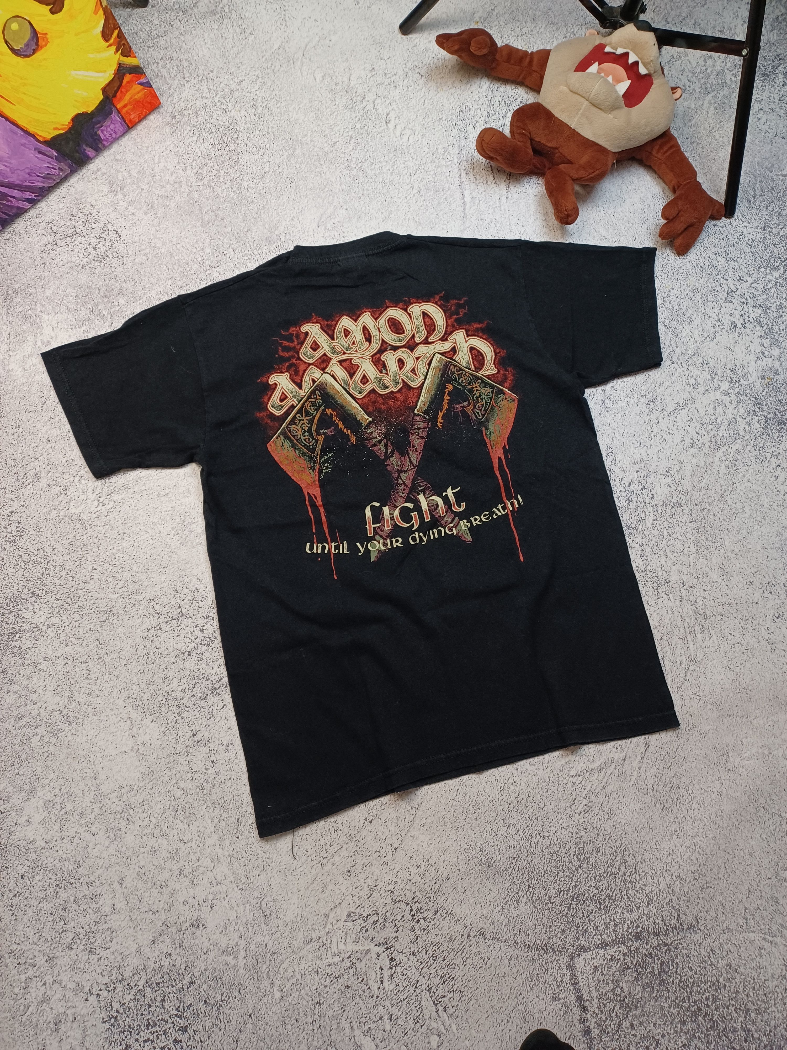 Band Tees × Vintage Amon Amarth Fight Until Your Dying Breath Vintage Tee Size US M / EU 48-50 / 2 - 3 Thumbnail